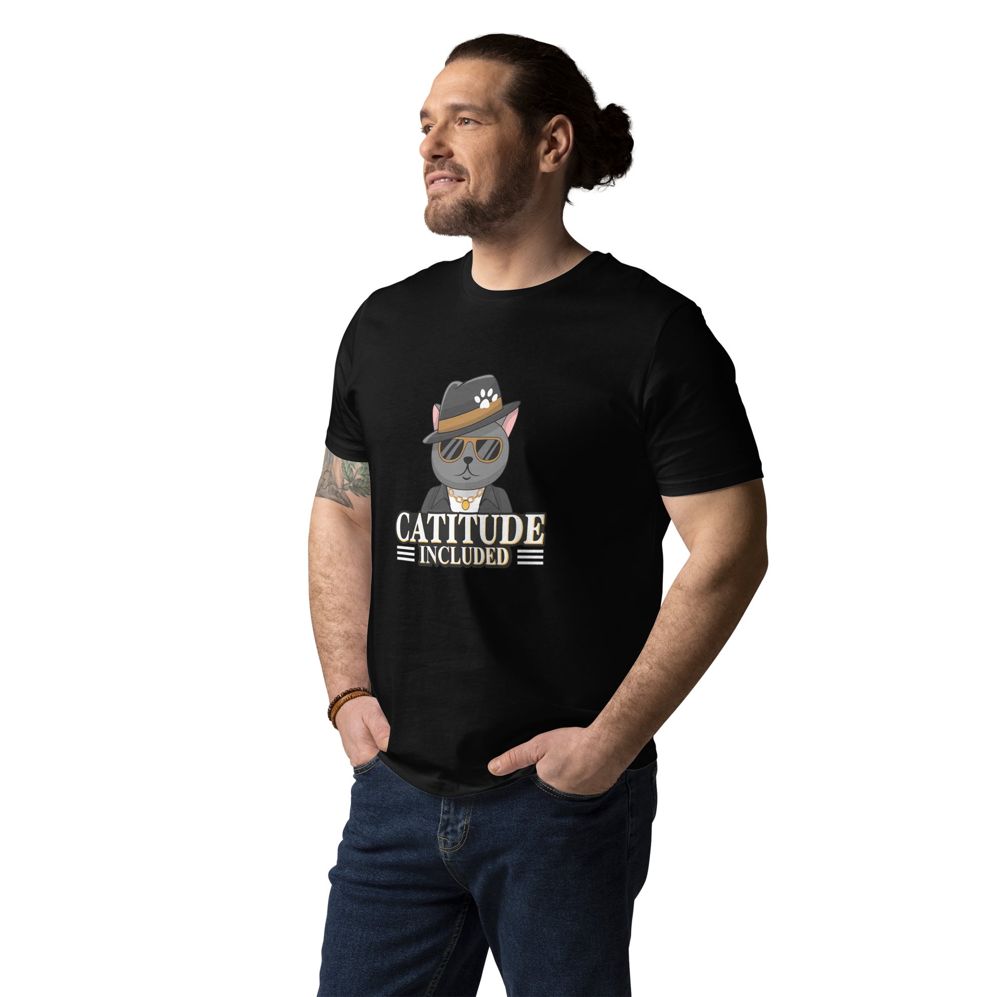 Funny Cat T-Shirt – Catitude Included (Cool Cat Edition) - JollyKitties