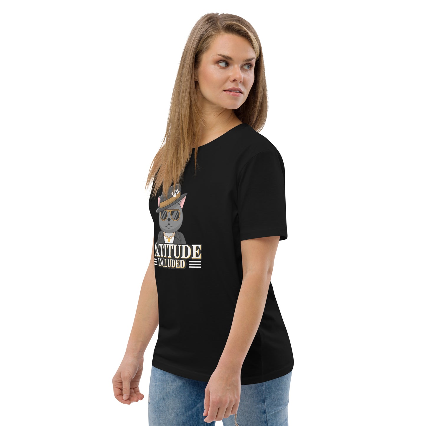 Funny Cat T-Shirt – Catitude Included (Cool Cat Edition) - JollyKitties