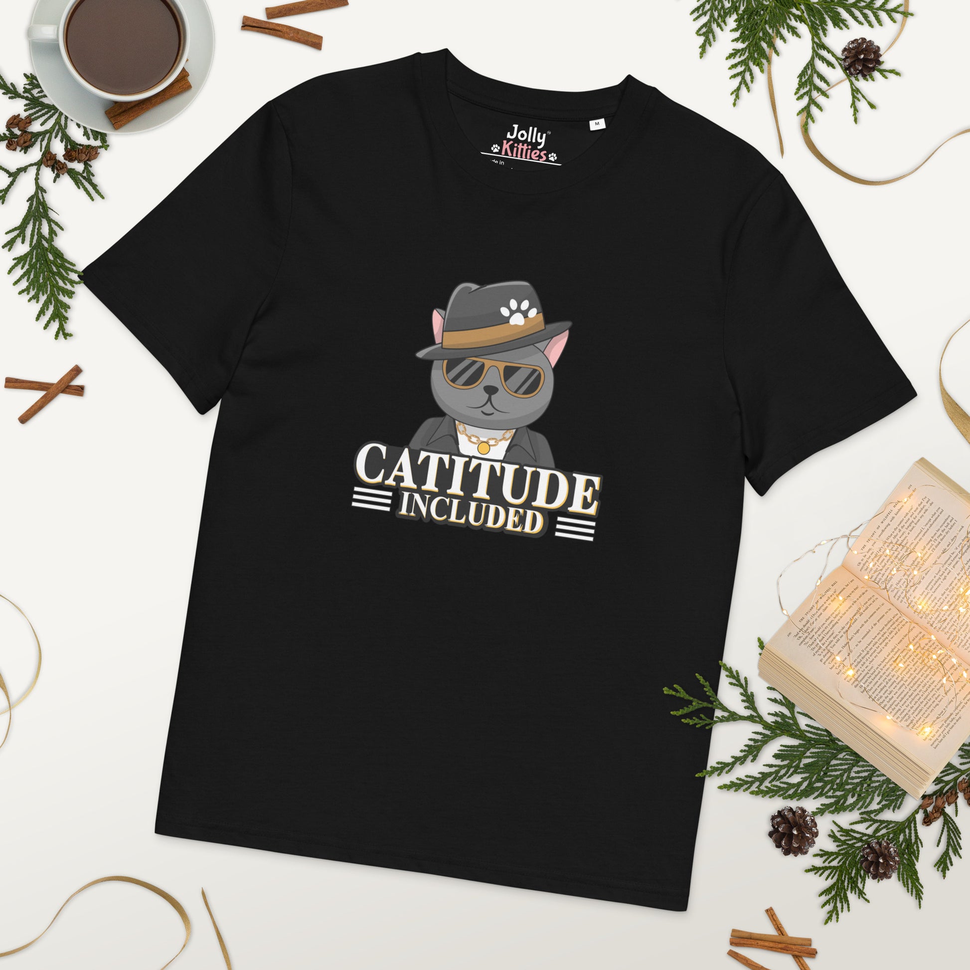 Funny Cat T-Shirt – Catitude Included (Cool Cat Edition) - JollyKitties