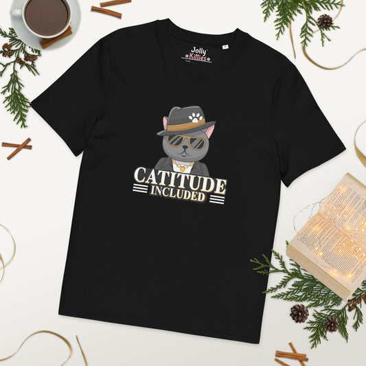 Funny Cat T-Shirt – Catitude Included (Cool Cat Edition) - JollyKitties