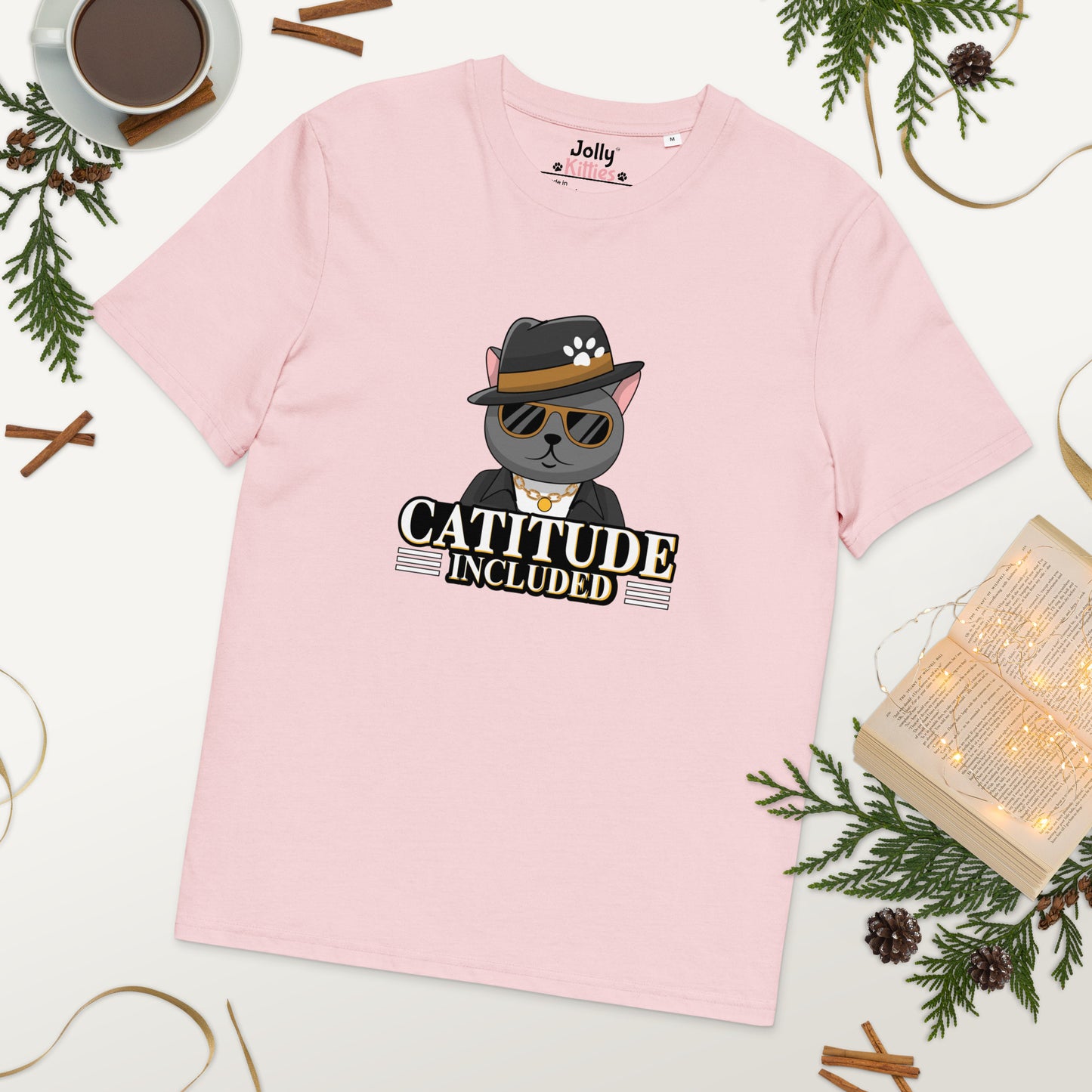 Funny Cat T-Shirt – Catitude Included (Cool Cat Edition) - JollyKitties