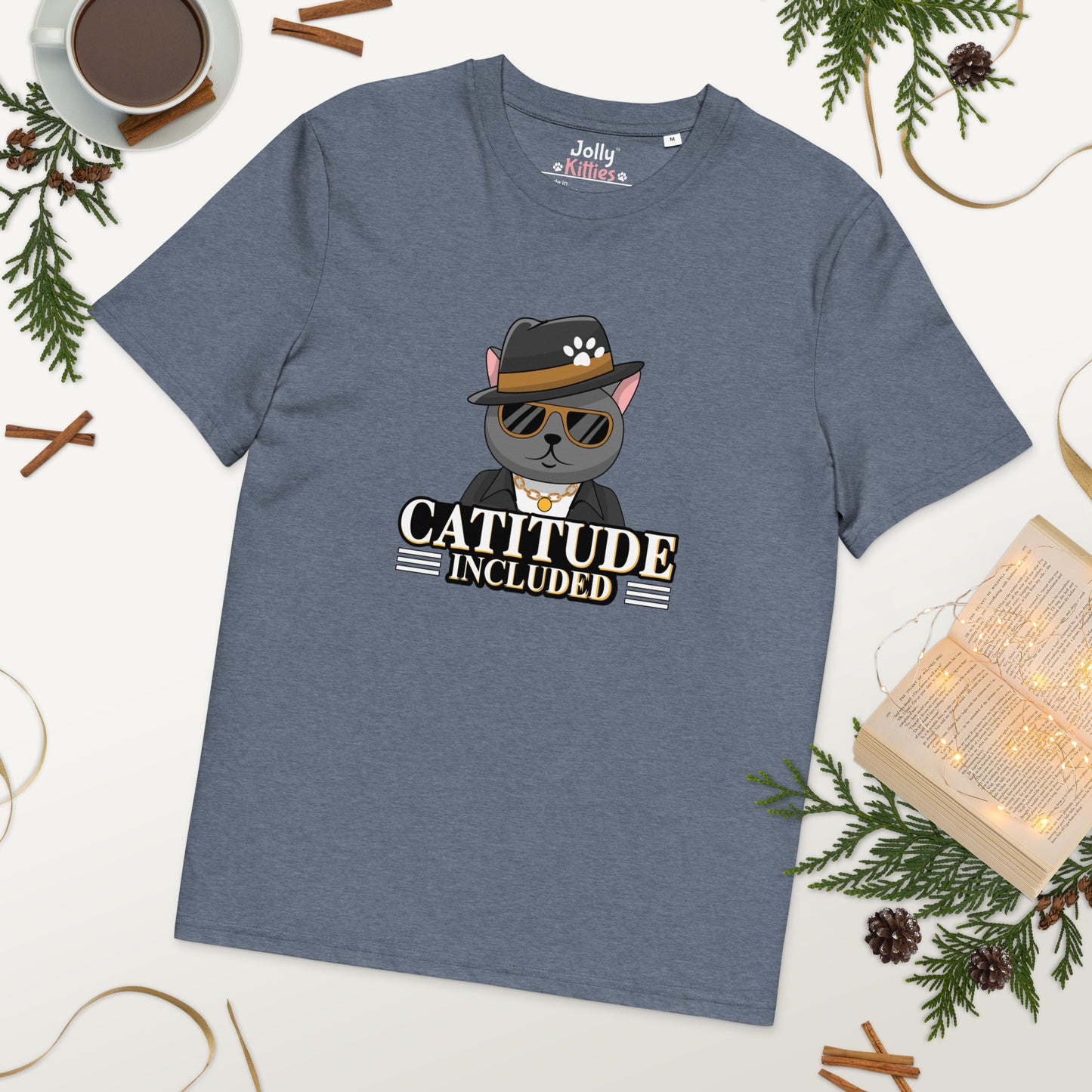 Funny Cat T-Shirt – Catitude Included (Cool Cat Edition) - JollyKitties