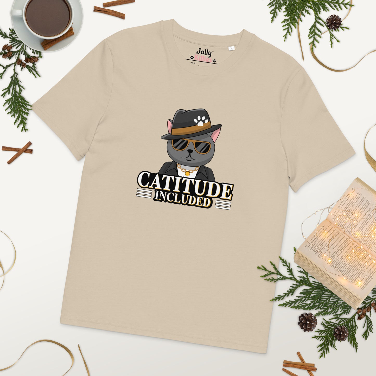 Funny Cat T-Shirt – Catitude Included (Cool Cat Edition) - JollyKitties