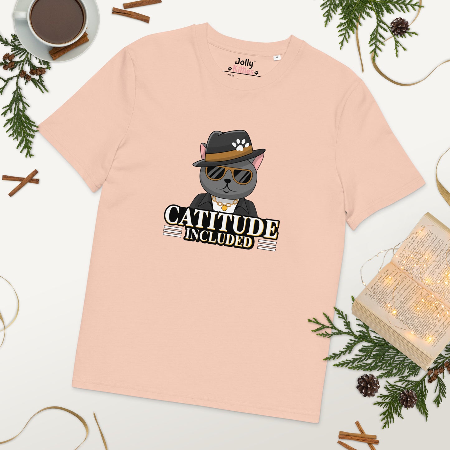 Funny Cat T-Shirt – Catitude Included (Cool Cat Edition) - JollyKitties