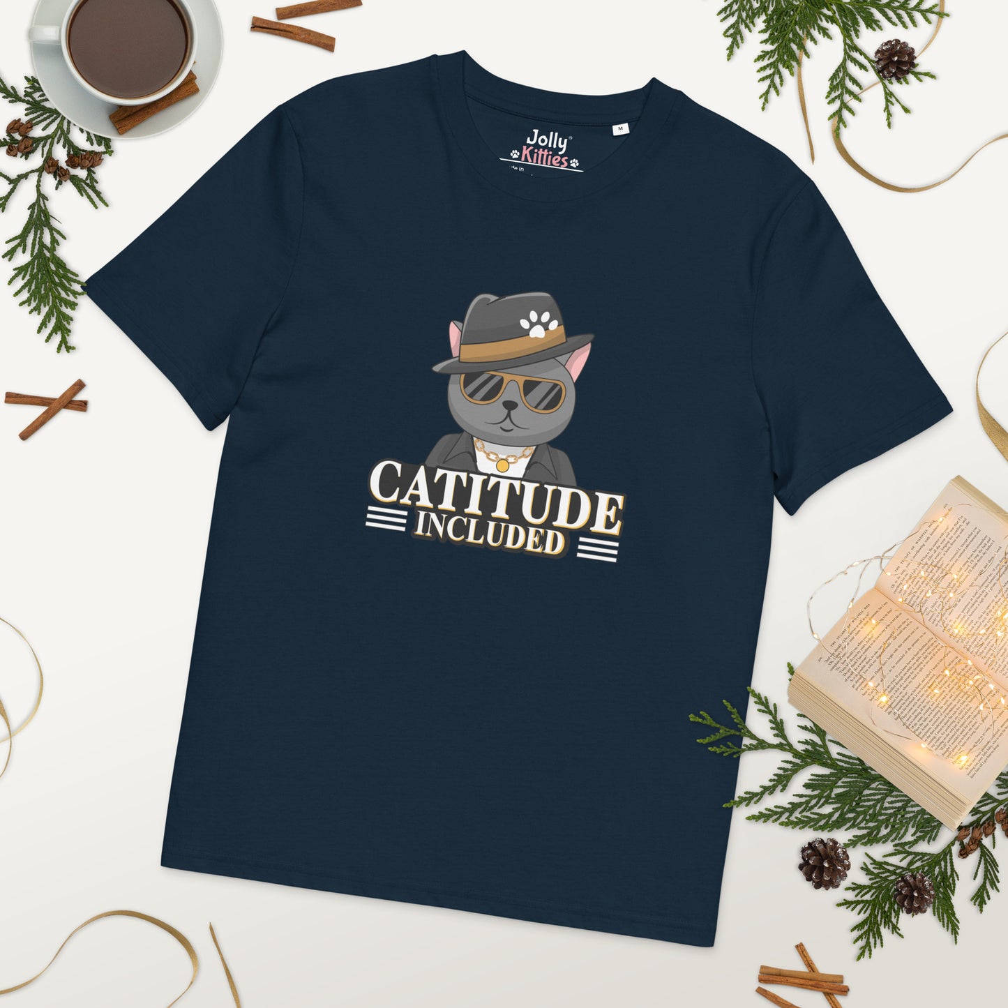 Funny Cat T-Shirt – Catitude Included (Cool Cat Edition) - JollyKitties