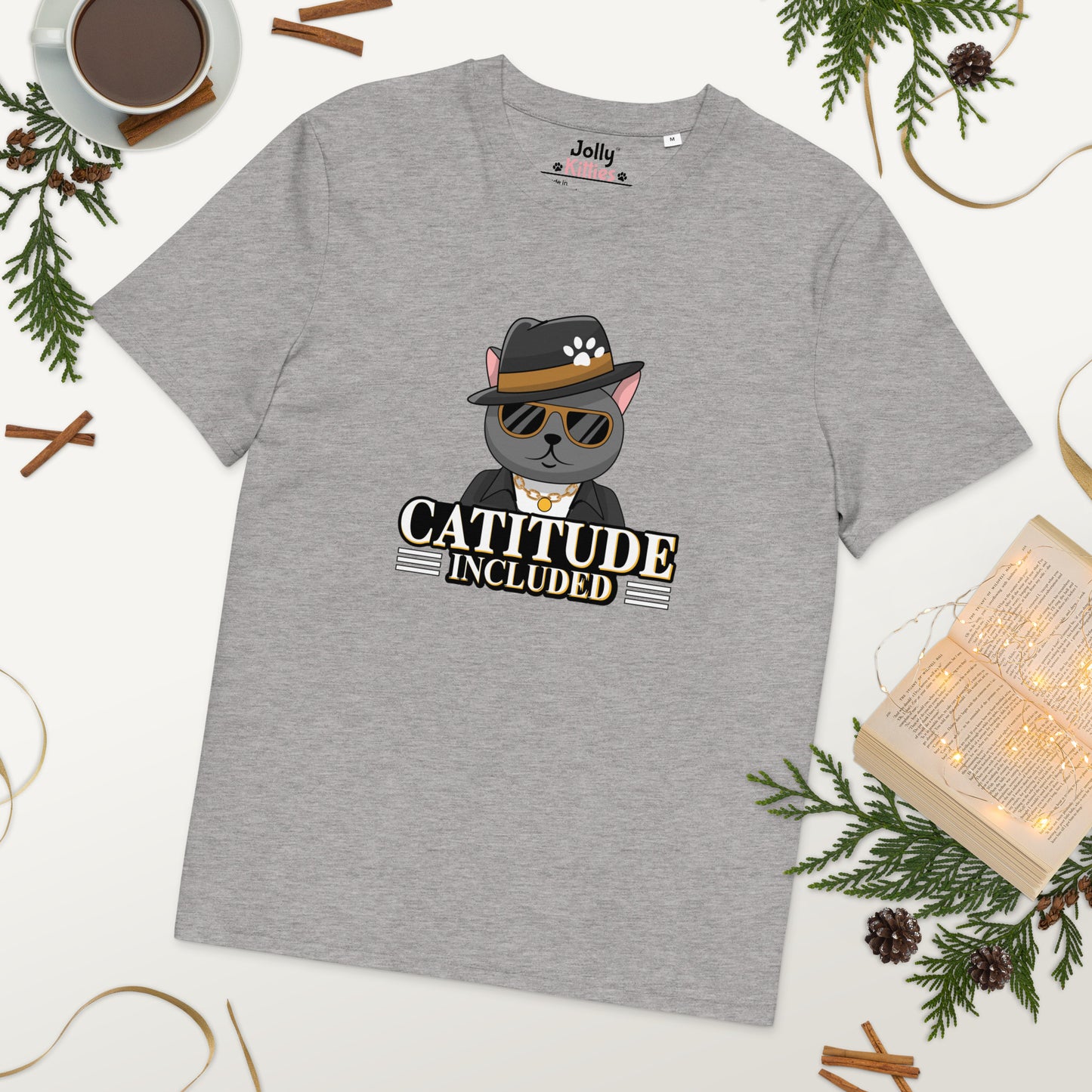 Funny Cat T-Shirt – Catitude Included (Cool Cat Edition) - JollyKitties