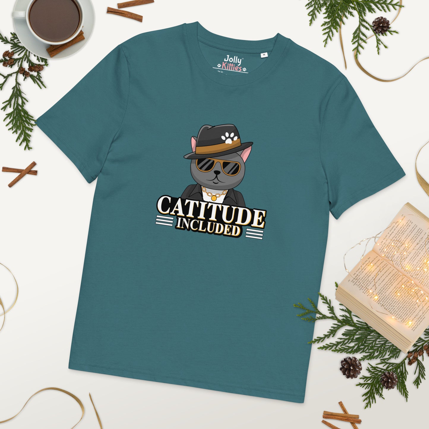 Funny Cat T-Shirt – Catitude Included (Cool Cat Edition) - JollyKitties