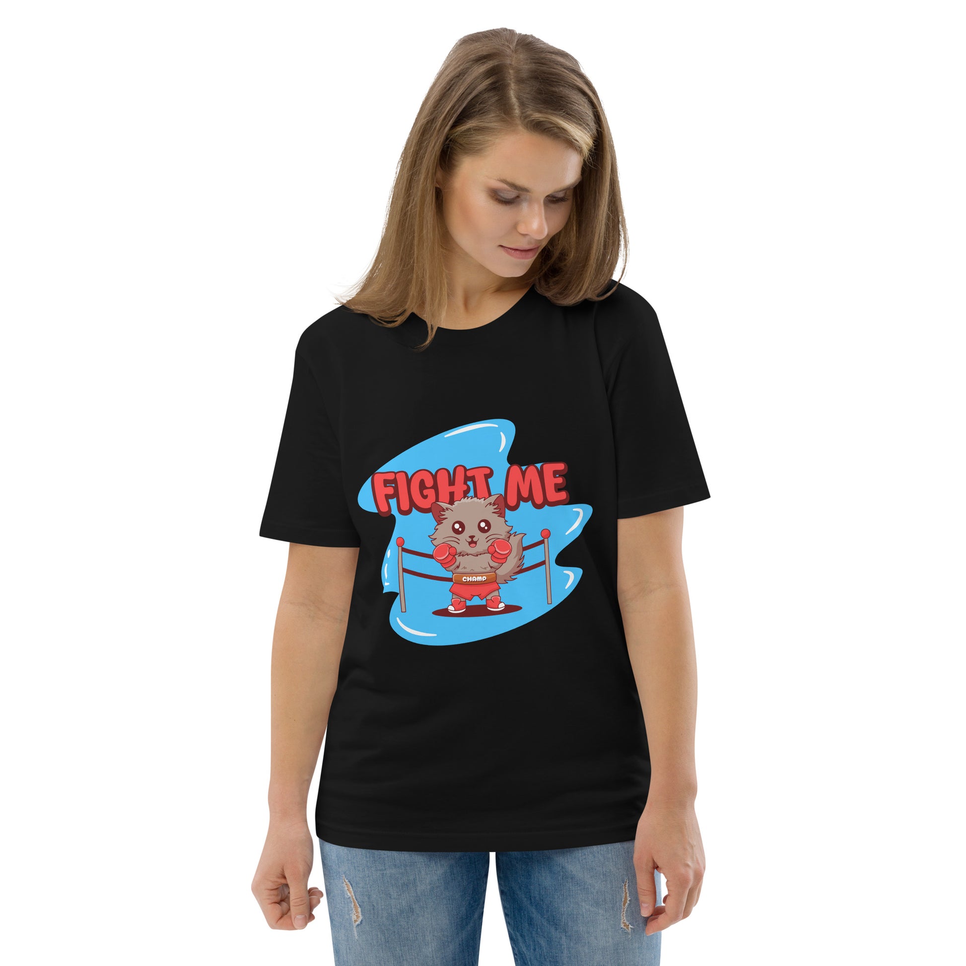 Funny Cat T-Shirt – Fight Me - JollyKitties