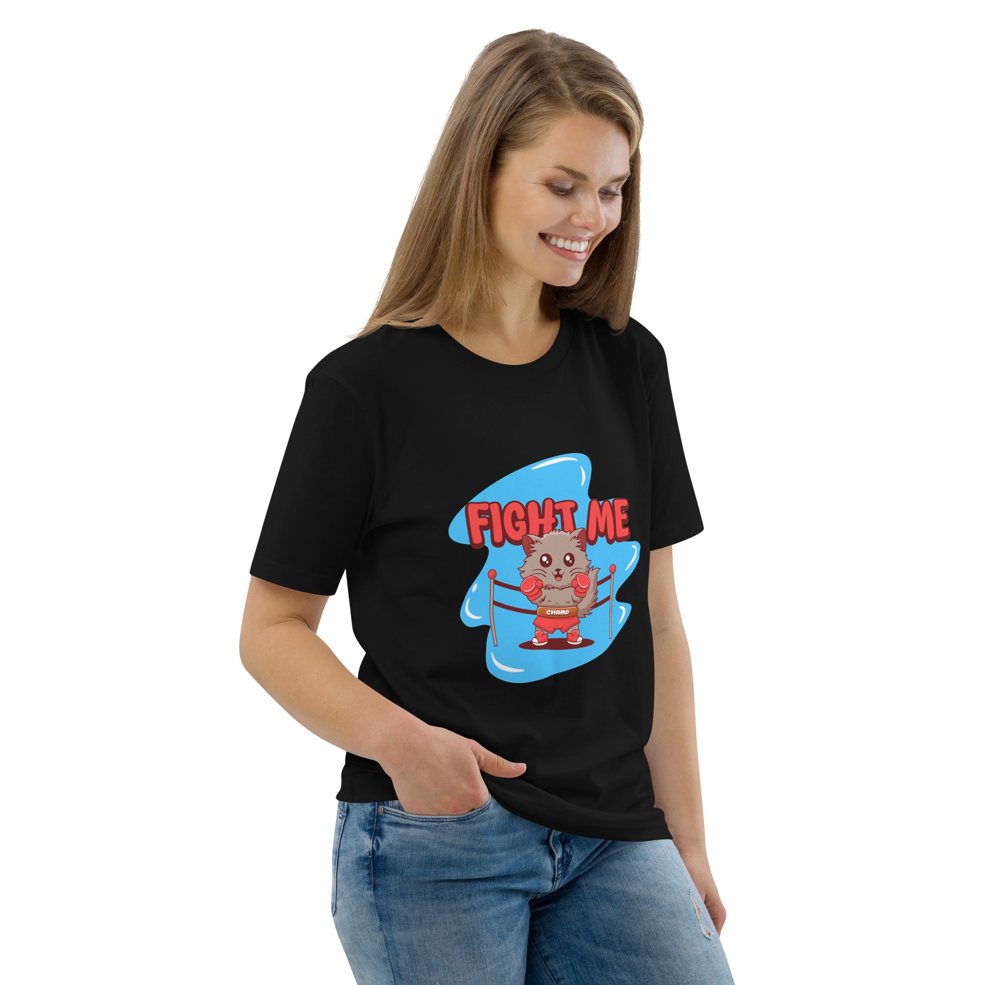 Funny Cat T-Shirt – Fight Me - JollyKitties