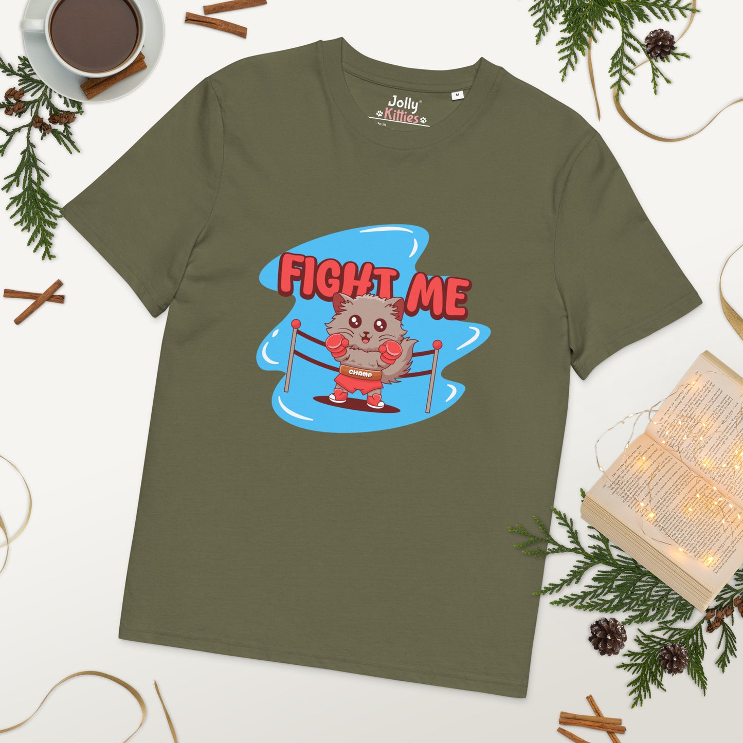 Funny Cat T-Shirt – Fight Me - JollyKitties