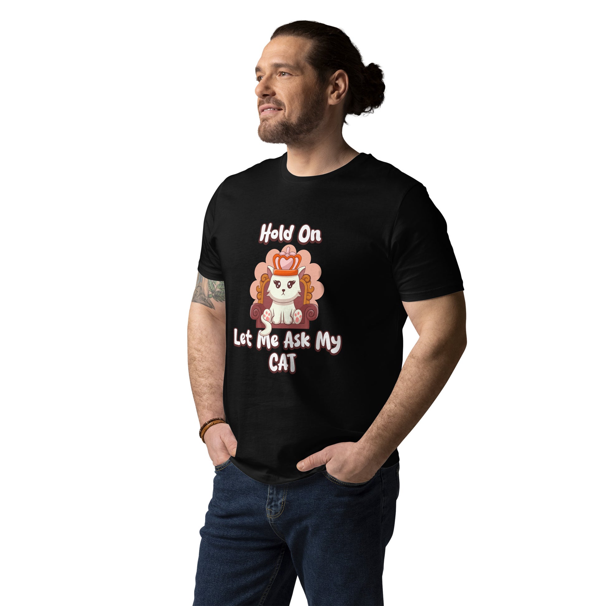 Funny Cat T-Shirt – Hold On, Let Me Ask My Cat - JollyKitties