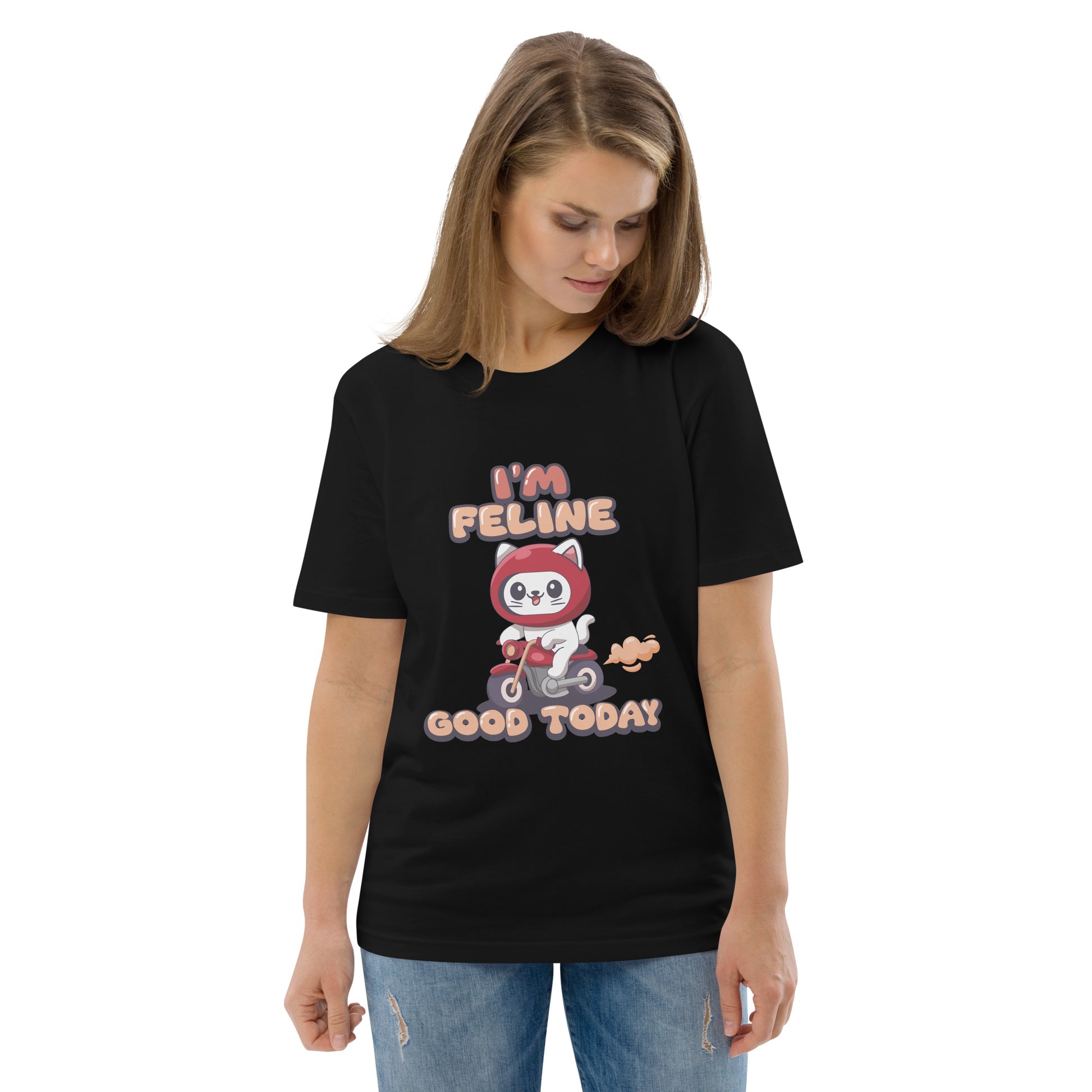 Funny Cat T-Shirt – I’m Feline Good Today (Skooter Edition) - JollyKitties