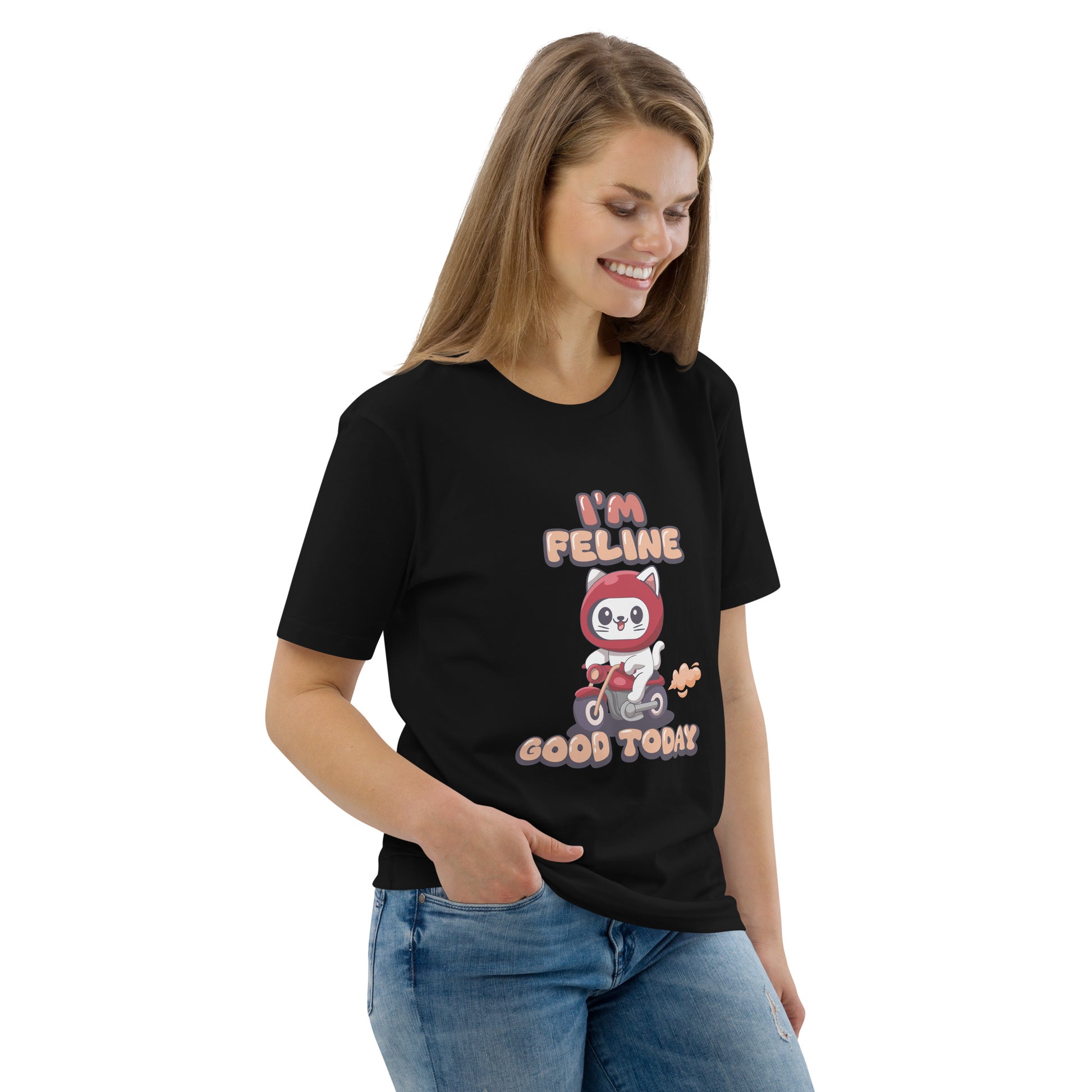 Funny Cat T-Shirt – I’m Feline Good Today (Skooter Edition) - JollyKitties