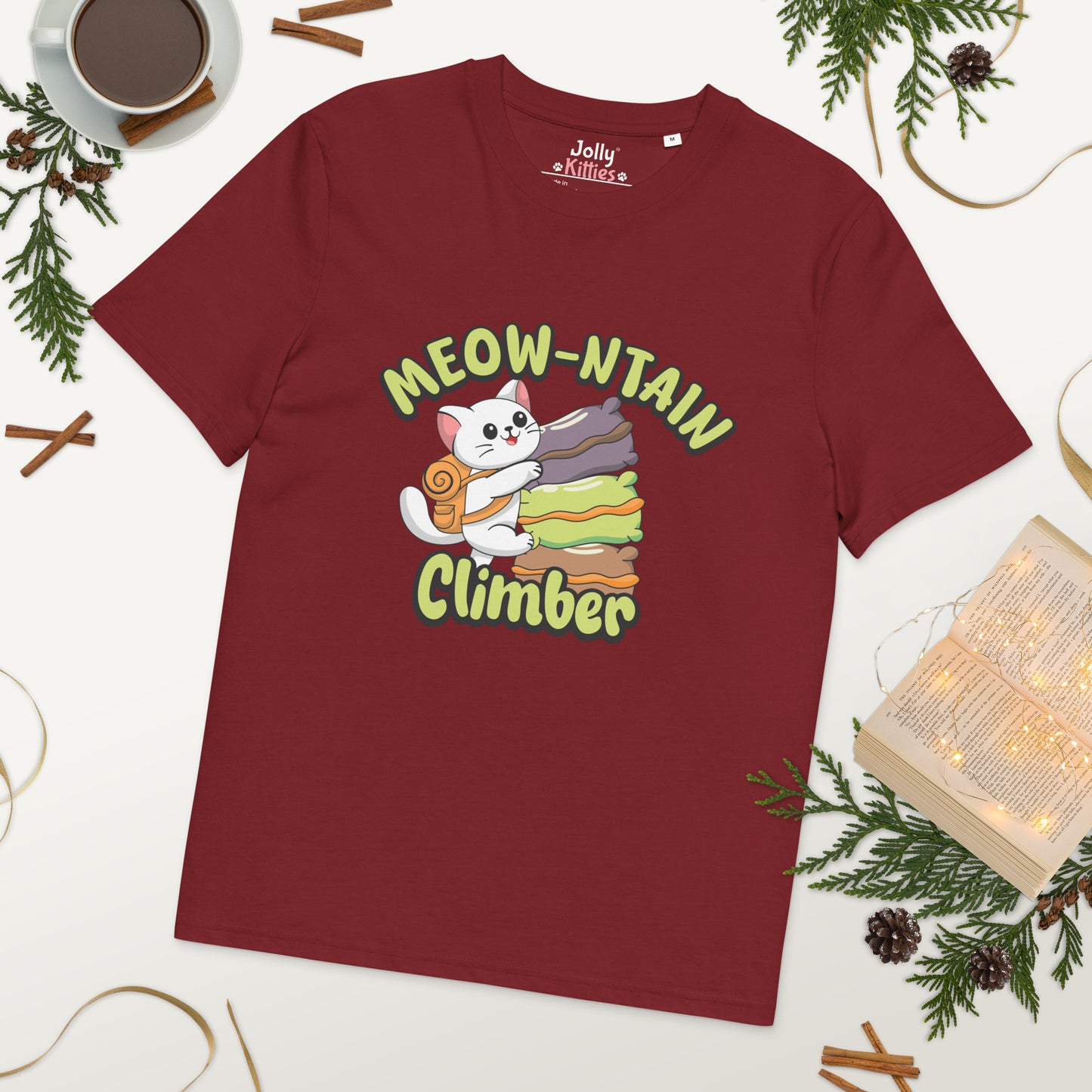 Funny Cat T-Shirt – Meow-ntain Climber - JollyKitties