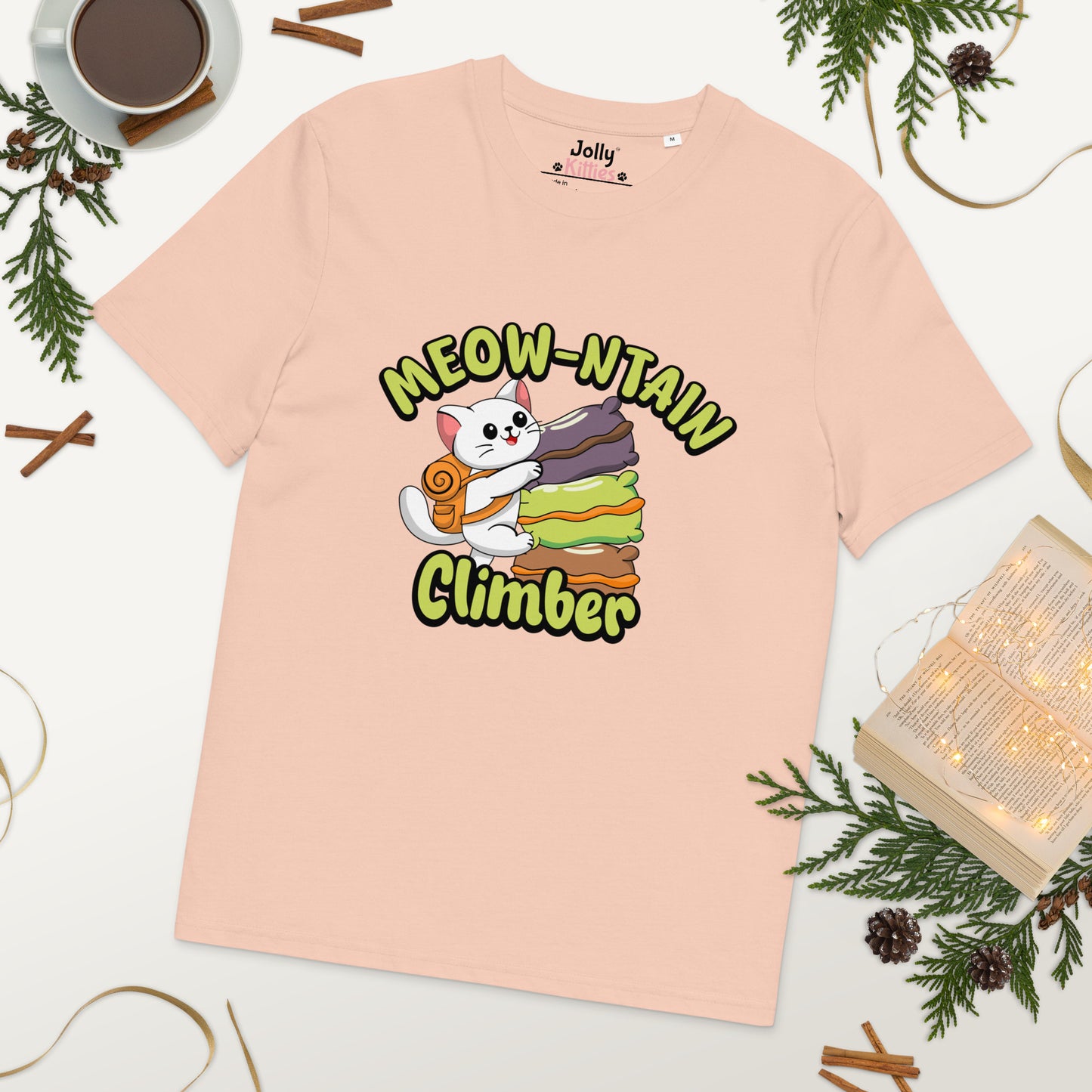 Funny Cat T-Shirt – Meow-ntain Climber - JollyKitties
