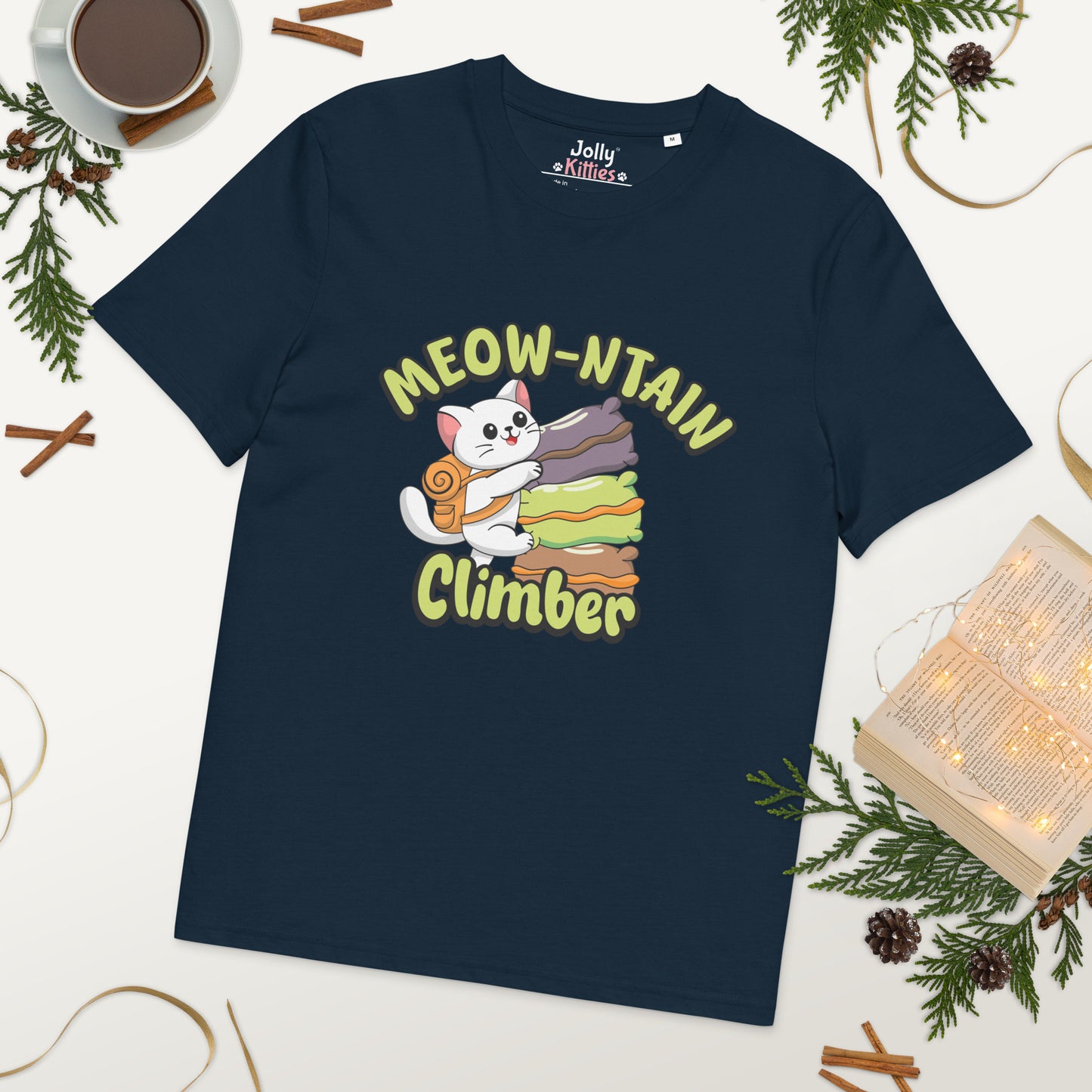 Funny Cat T-Shirt – Meow-ntain Climber - JollyKitties
