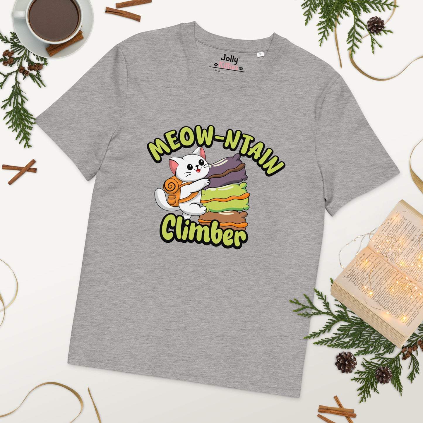 Funny Cat T-Shirt – Meow-ntain Climber - JollyKitties