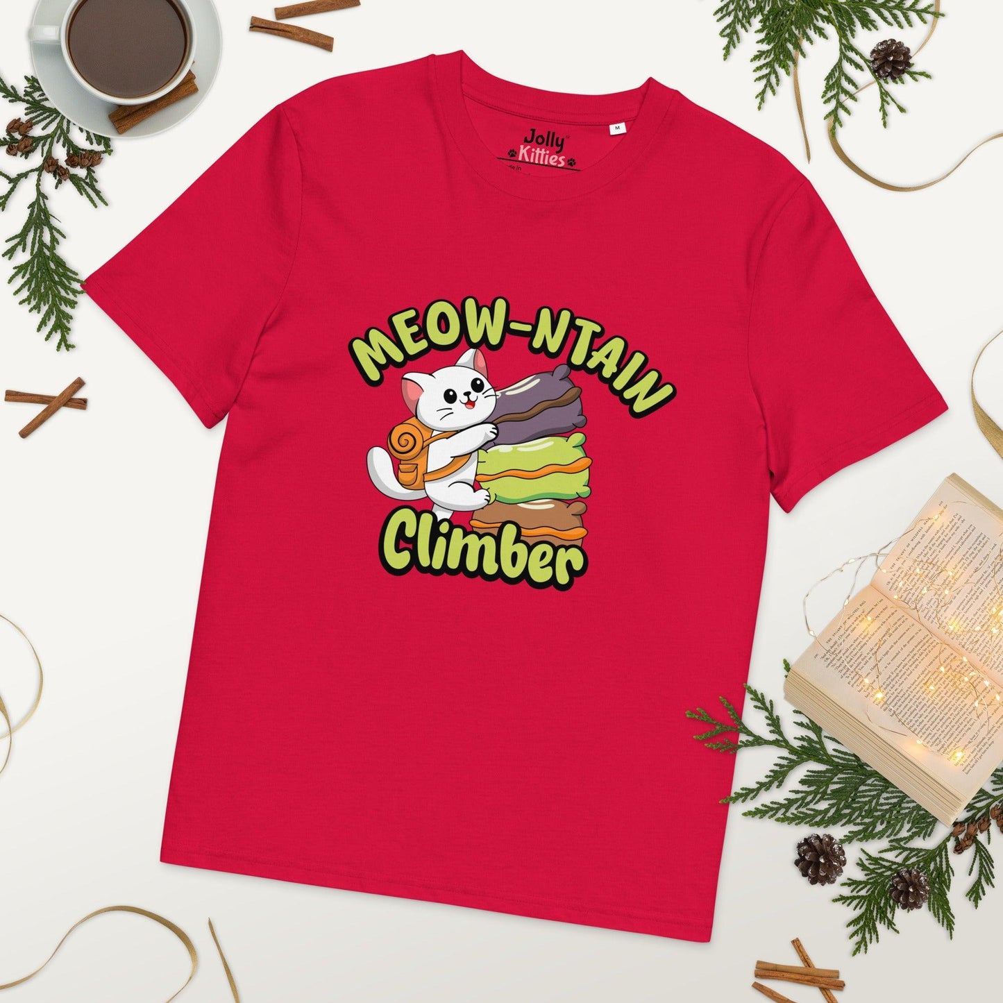 Funny Cat T-Shirt – Meow-ntain Climber - JollyKitties