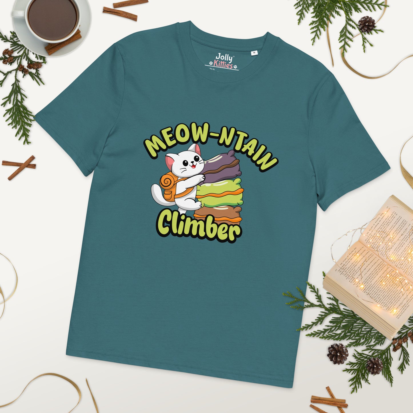 Funny Cat T-Shirt – Meow-ntain Climber - JollyKitties