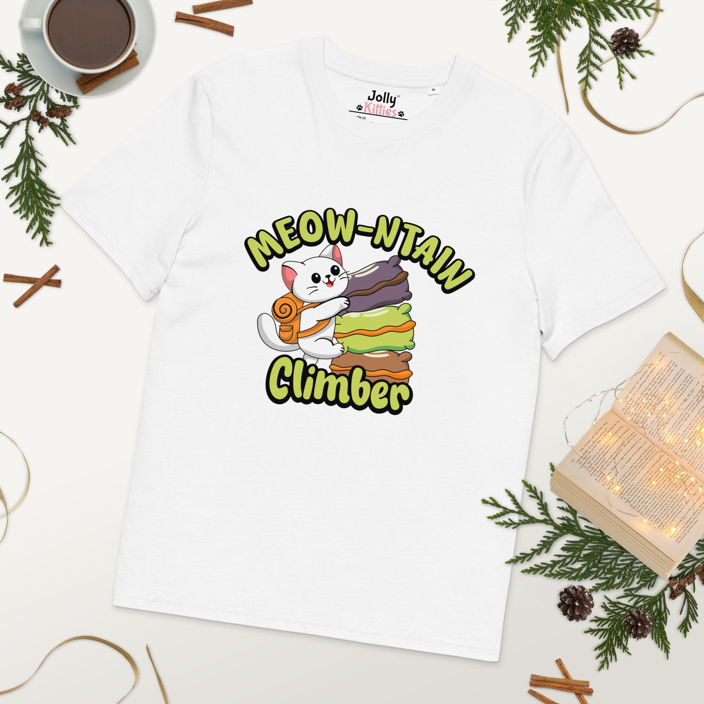 Funny Cat T-Shirt – Meow-ntain Climber - JollyKitties