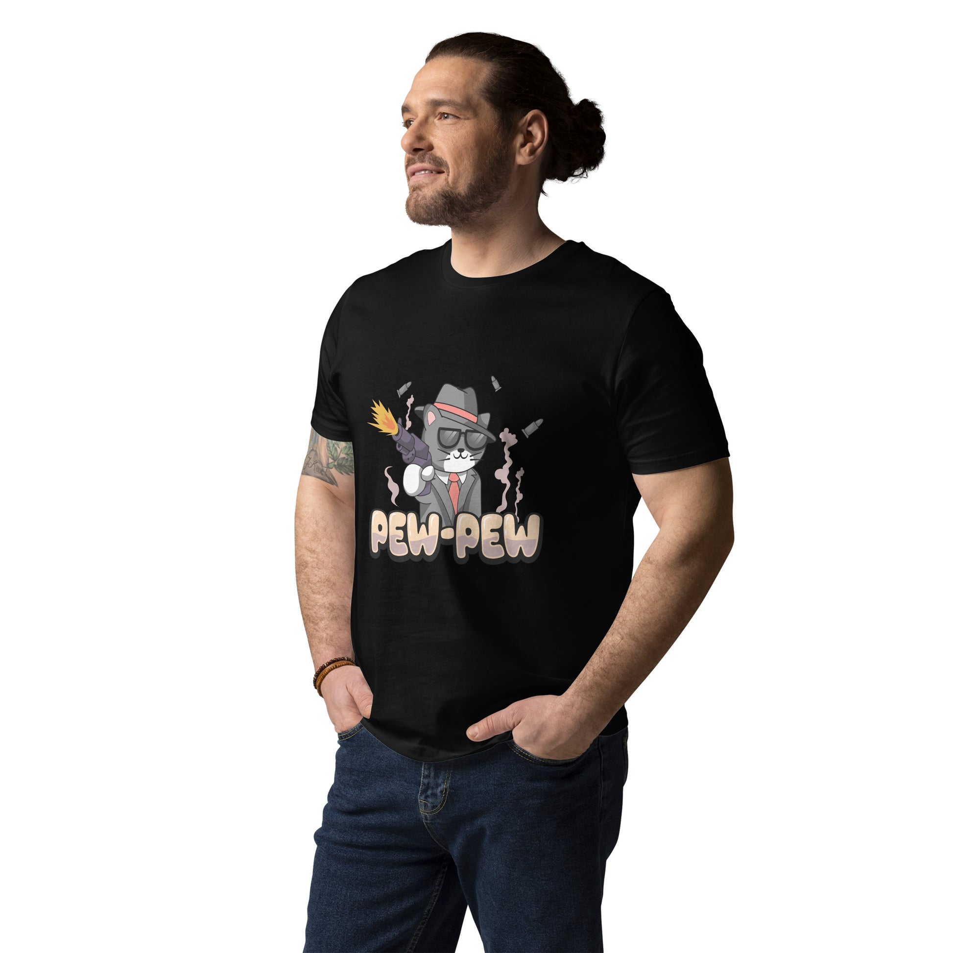Funny Cat T-Shirt – Pew Pew - JollyKitties