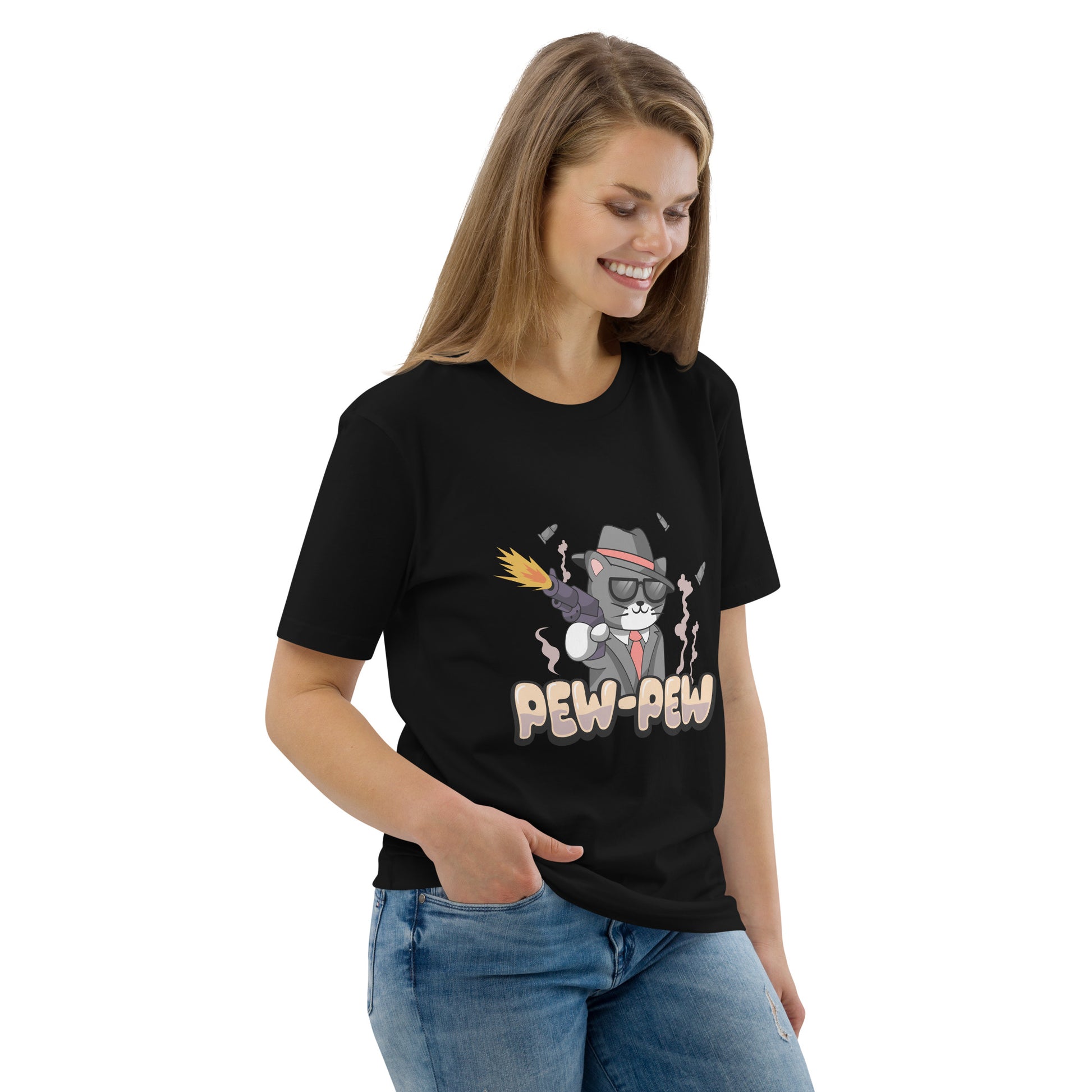 Funny Cat T-Shirt – Pew Pew - JollyKitties