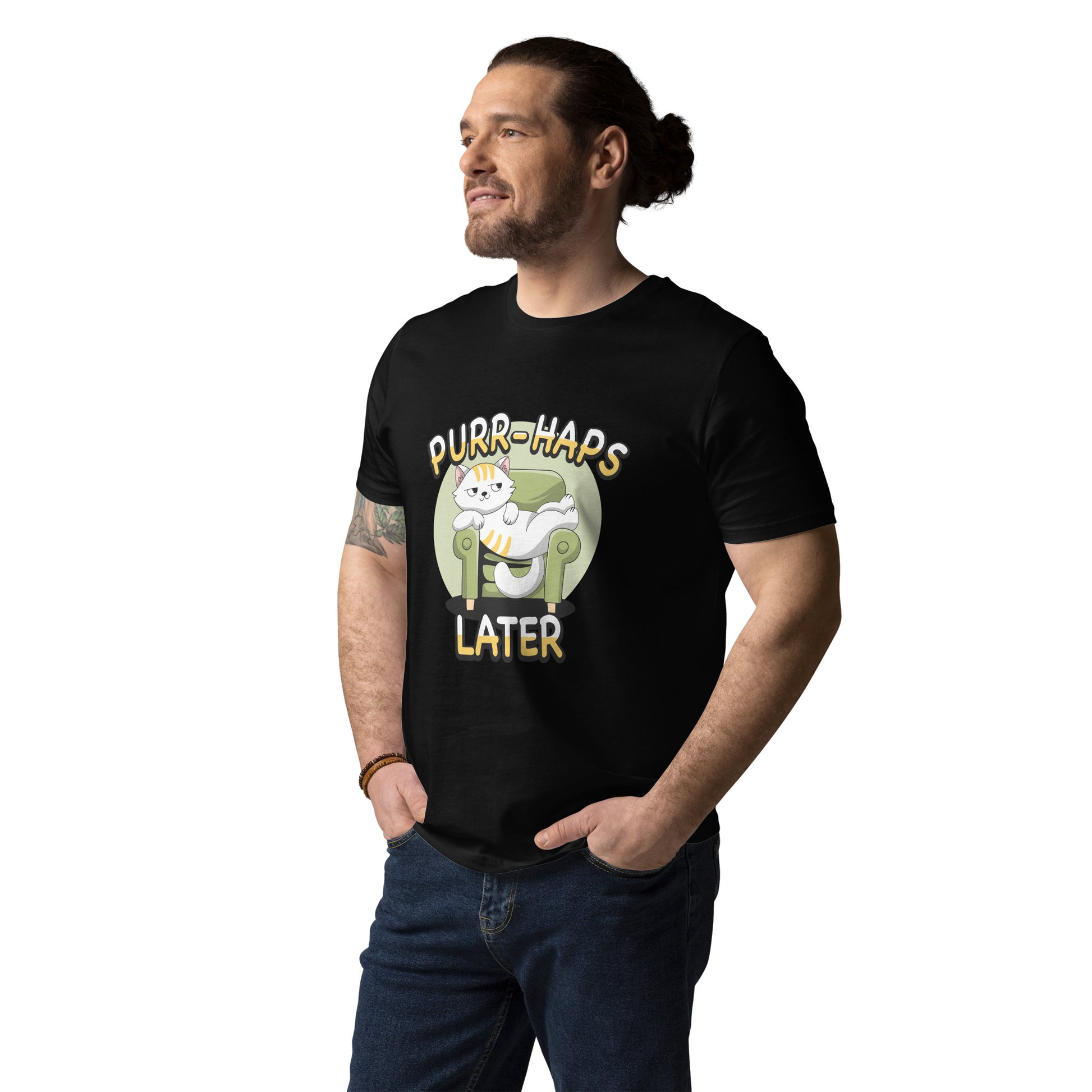 Funny Cat T-Shirt – Purr-haps Later (Couch Potato) - JollyKitties