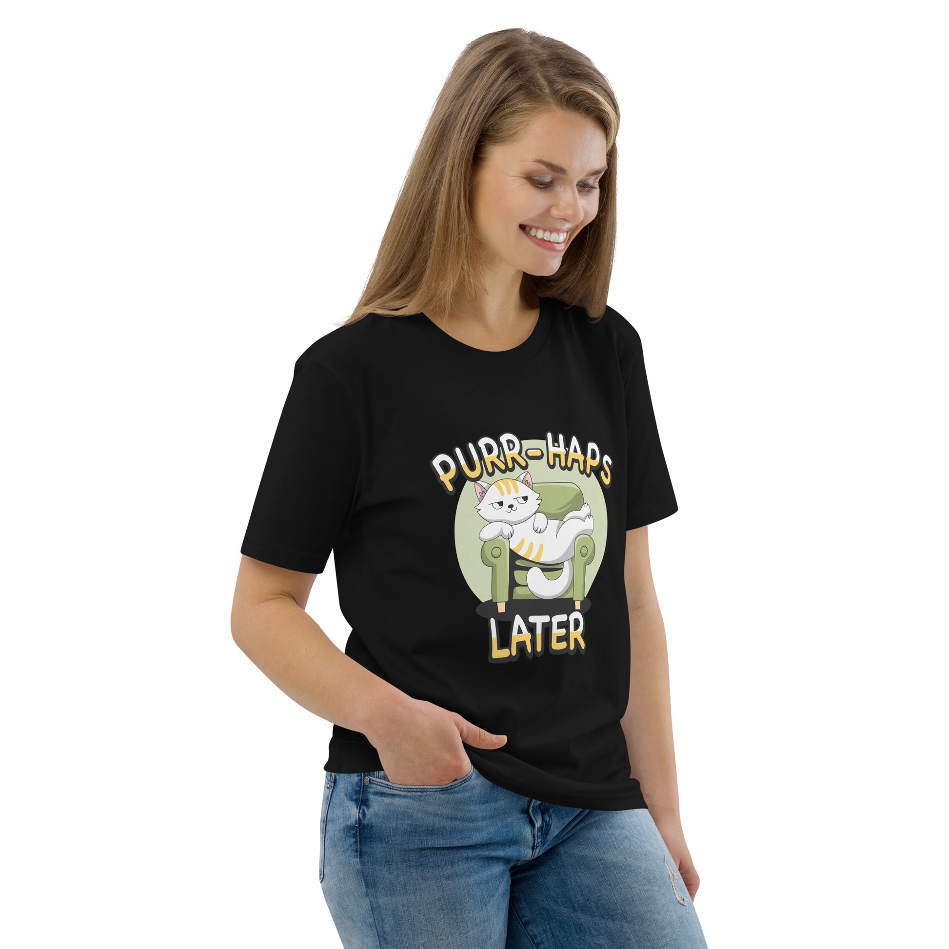 Funny Cat T-Shirt – Purr-haps Later (Couch Potato) - JollyKitties