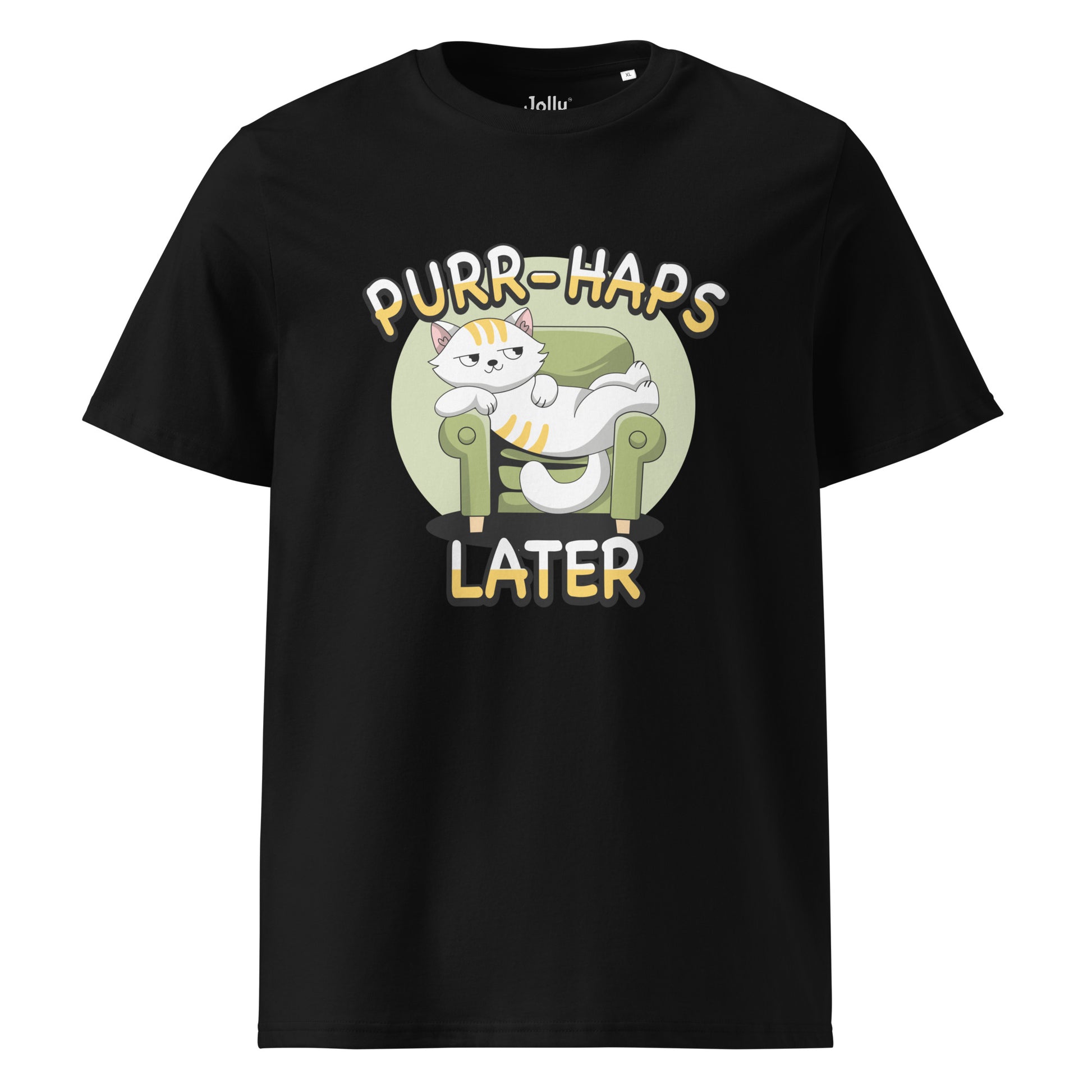 Funny Cat T-Shirt – Purr-haps Later (Couch Potato) - JollyKitties