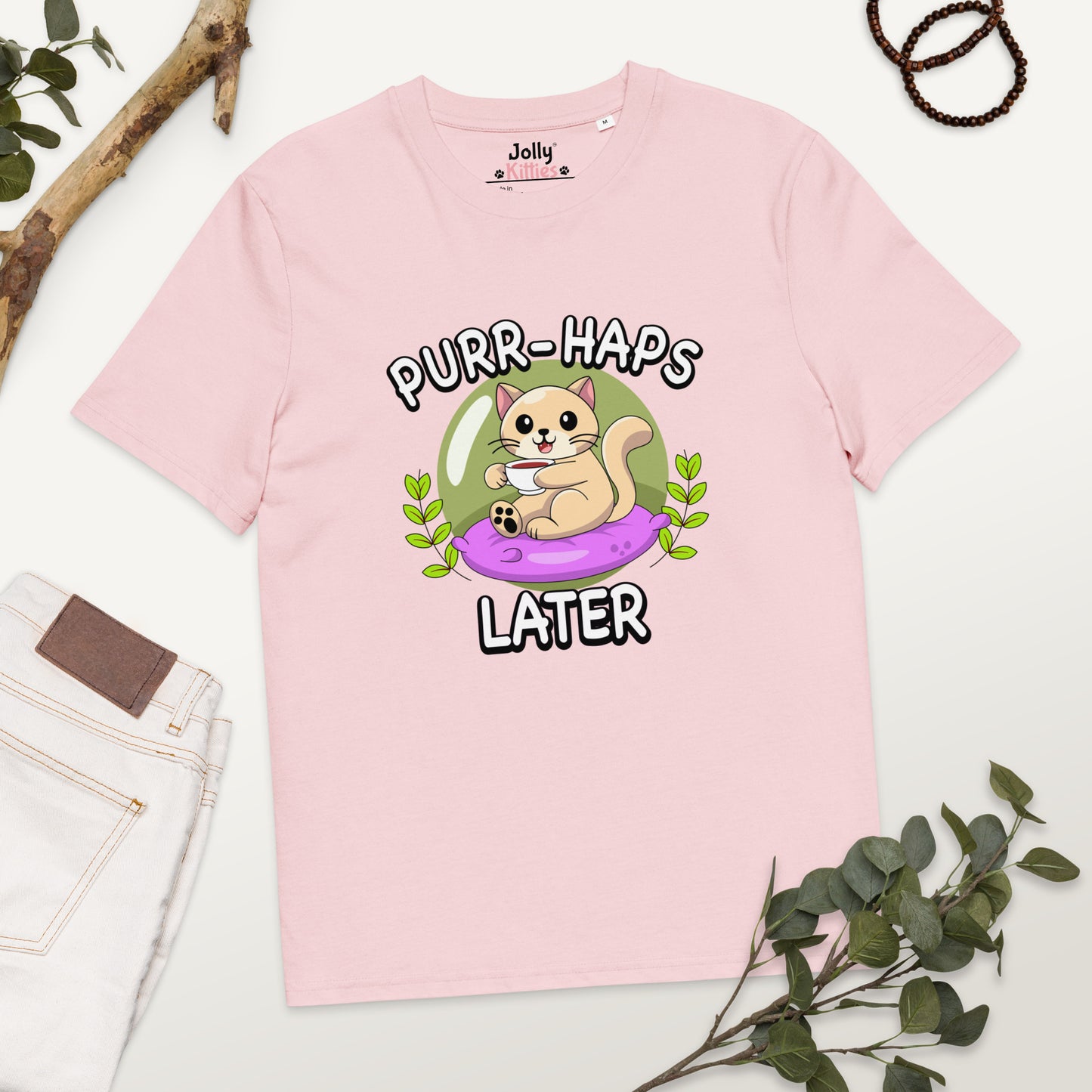 Funny Cat T-Shirt – Purr-haps Later (Tea Sippin) - JollyKitties