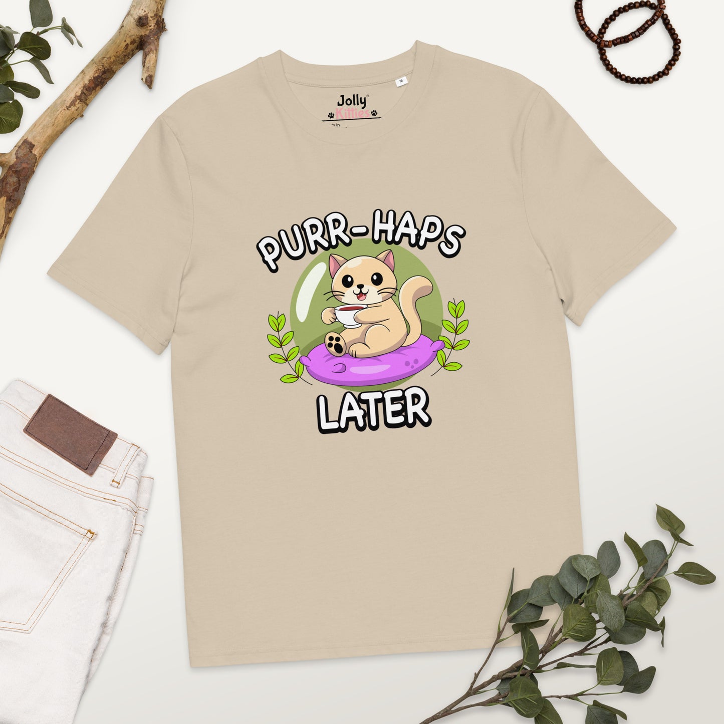 Funny Cat T-Shirt – Purr-haps Later (Tea Sippin) - JollyKitties