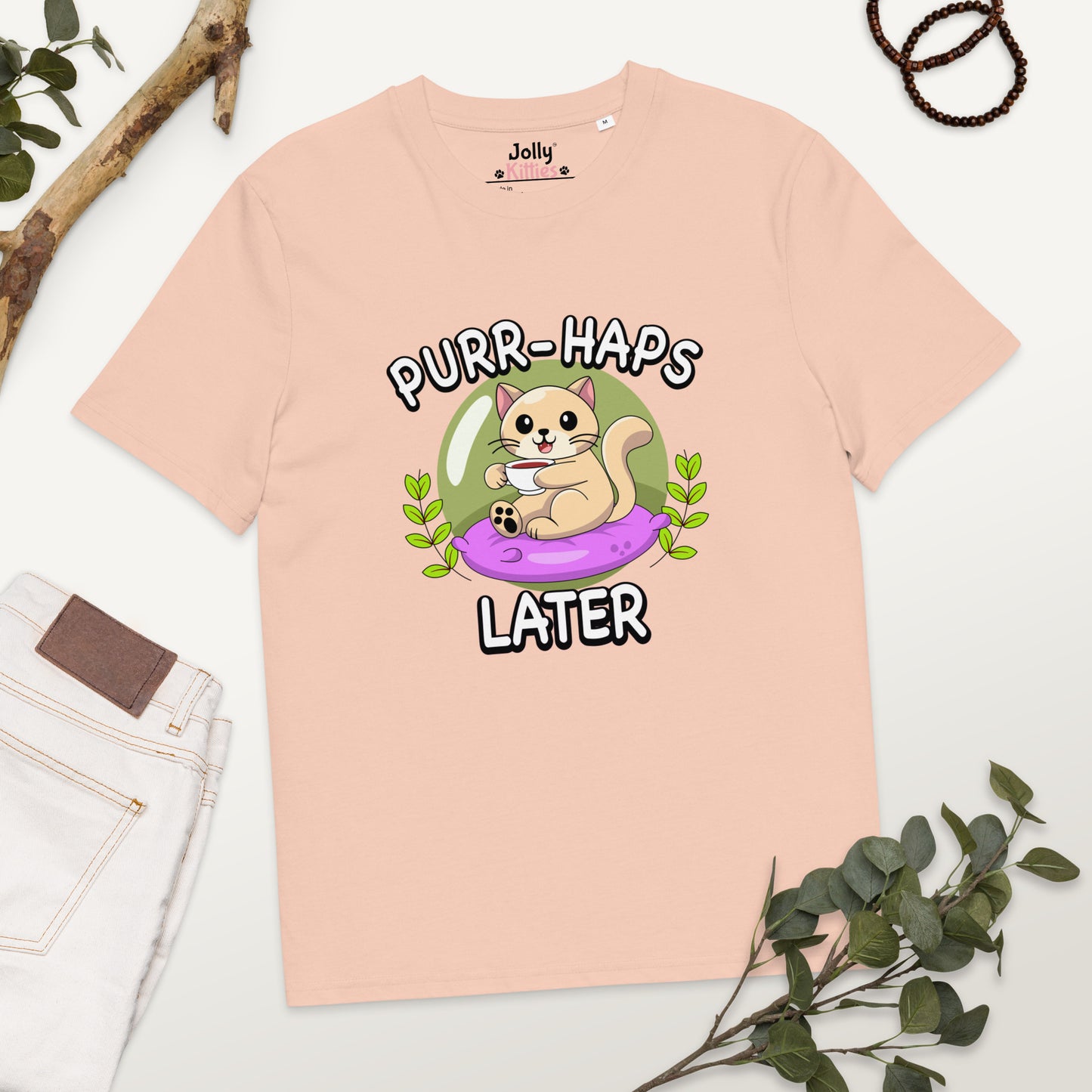 Funny Cat T-Shirt – Purr-haps Later (Tea Sippin) - JollyKitties