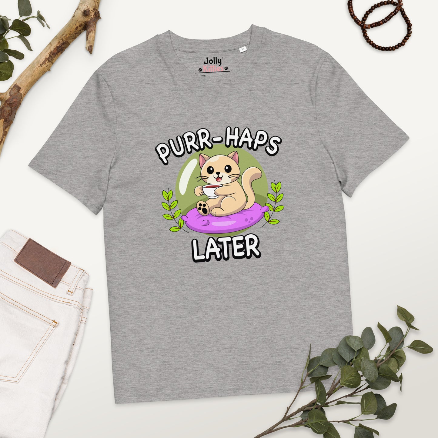 Funny Cat T-Shirt – Purr-haps Later (Tea Sippin) - JollyKitties