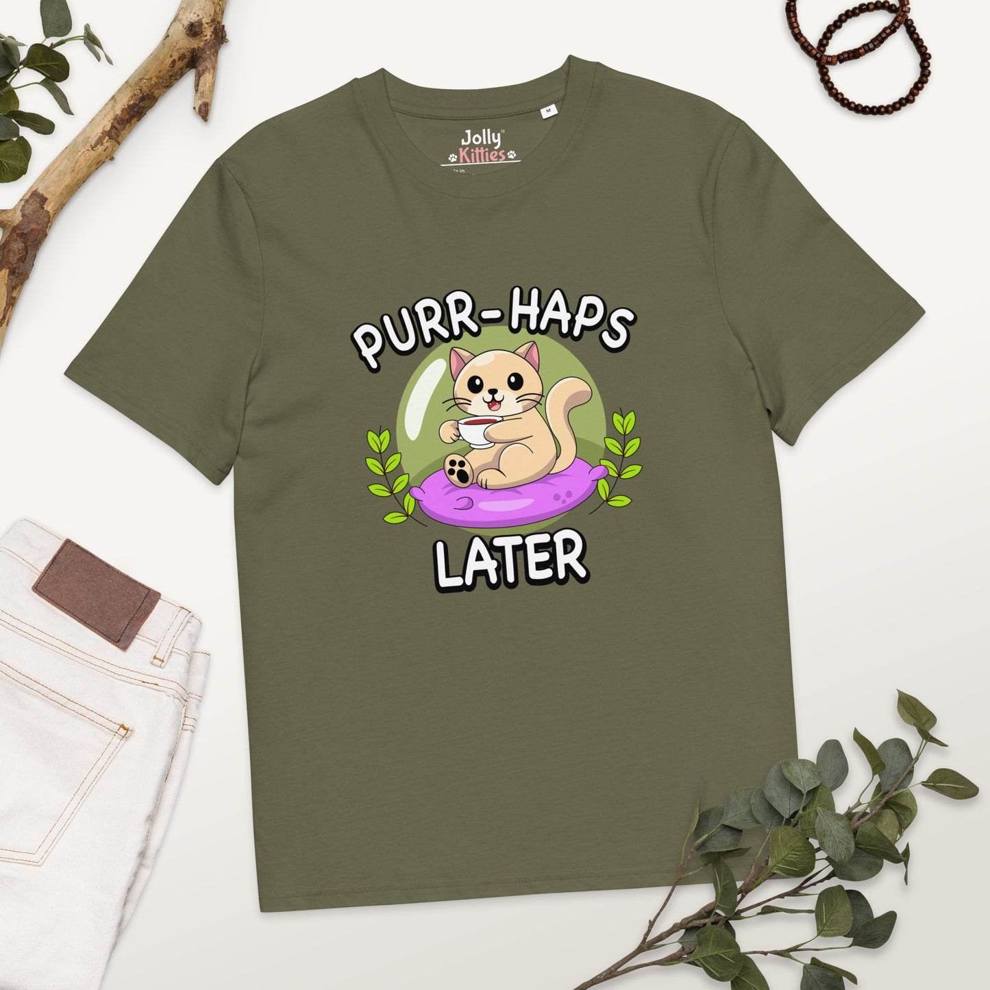 Funny Cat T-Shirt – Purr-haps Later (Tea Sippin) - JollyKitties