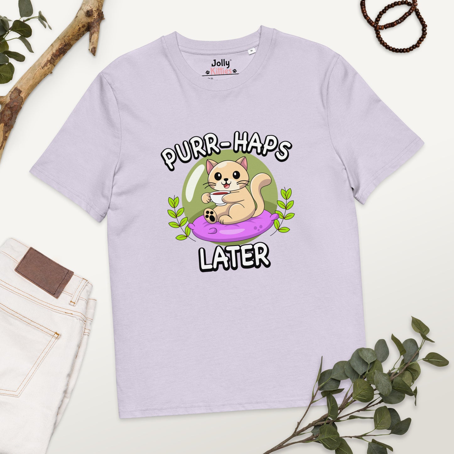 Funny Cat T-Shirt – Purr-haps Later (Tea Sippin) - JollyKitties