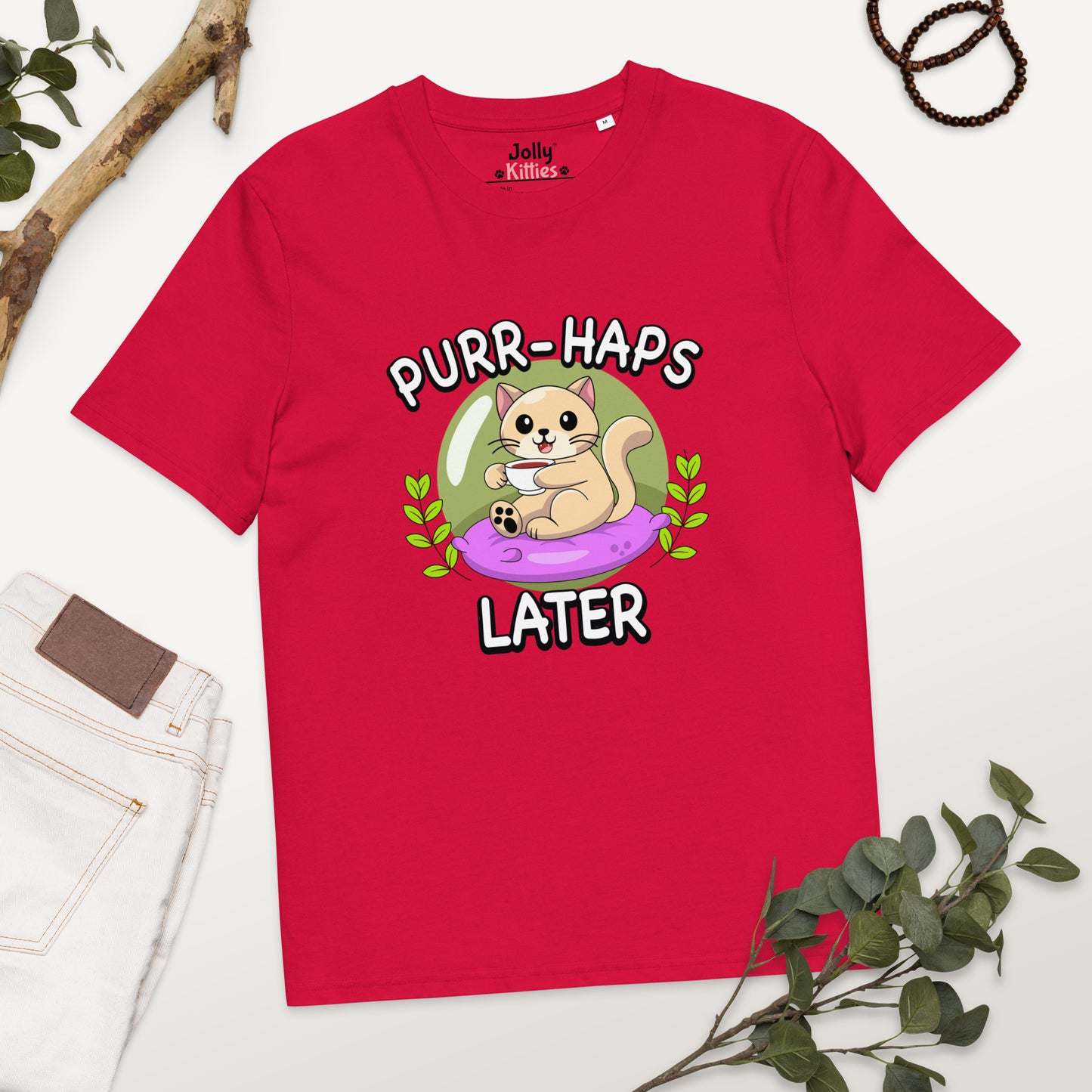 Funny Cat T-Shirt – Purr-haps Later (Tea Sippin) - JollyKitties