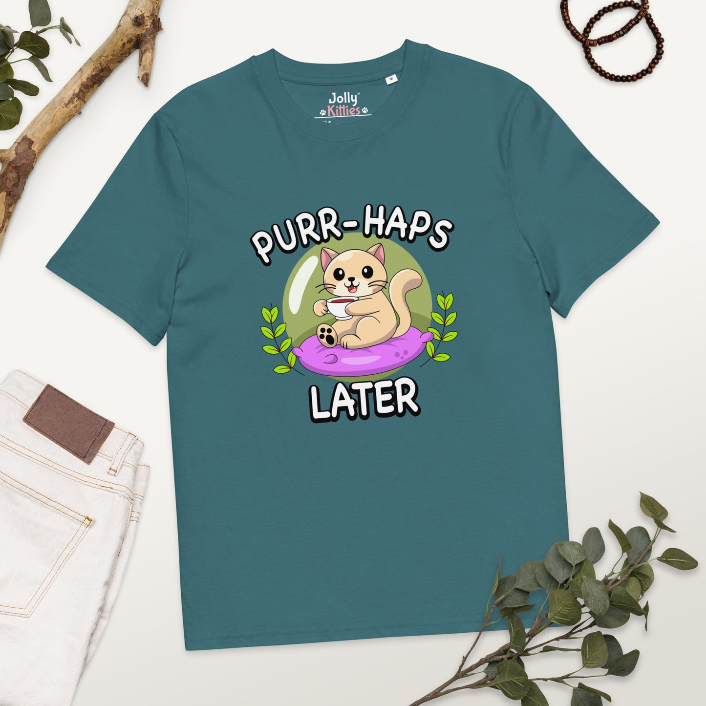 Funny Cat T-Shirt – Purr-haps Later (Tea Sippin) - JollyKitties