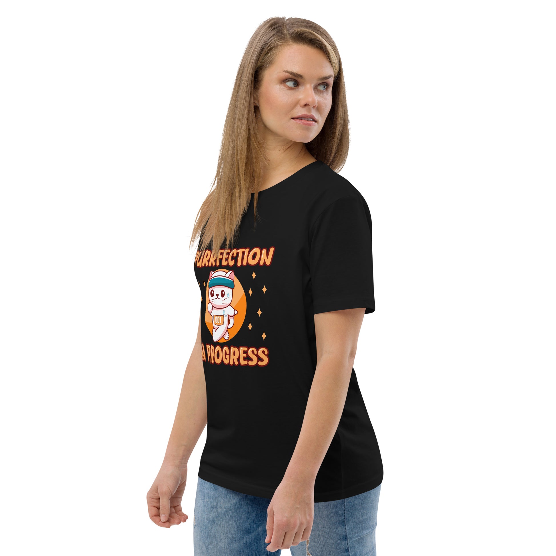 Funny Cat T-Shirt – Purrfection in Progress (Marathon Edition) - JollyKitties
