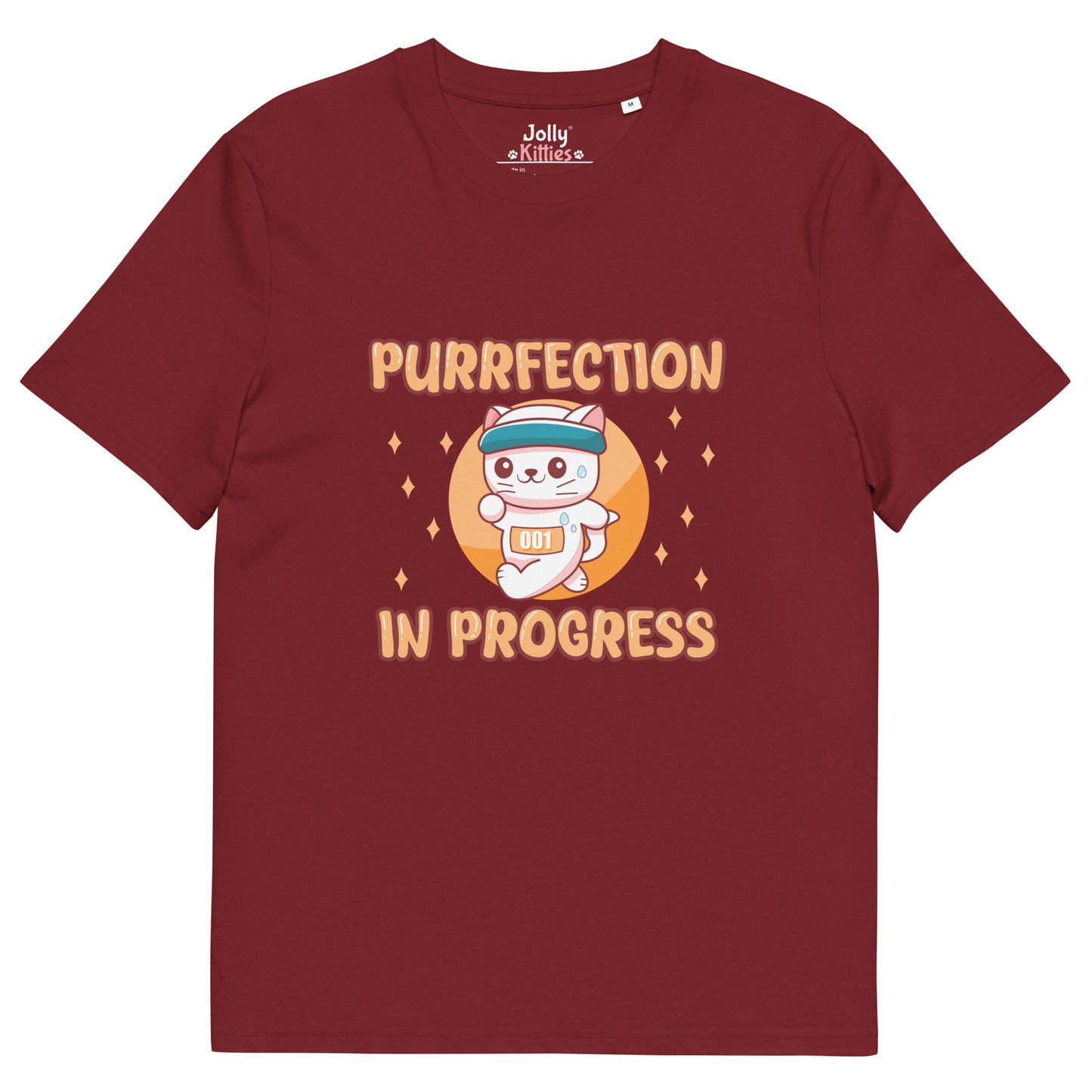 Funny Cat T-Shirt – Purrfection in Progress (Marathon Edition) - JollyKitties