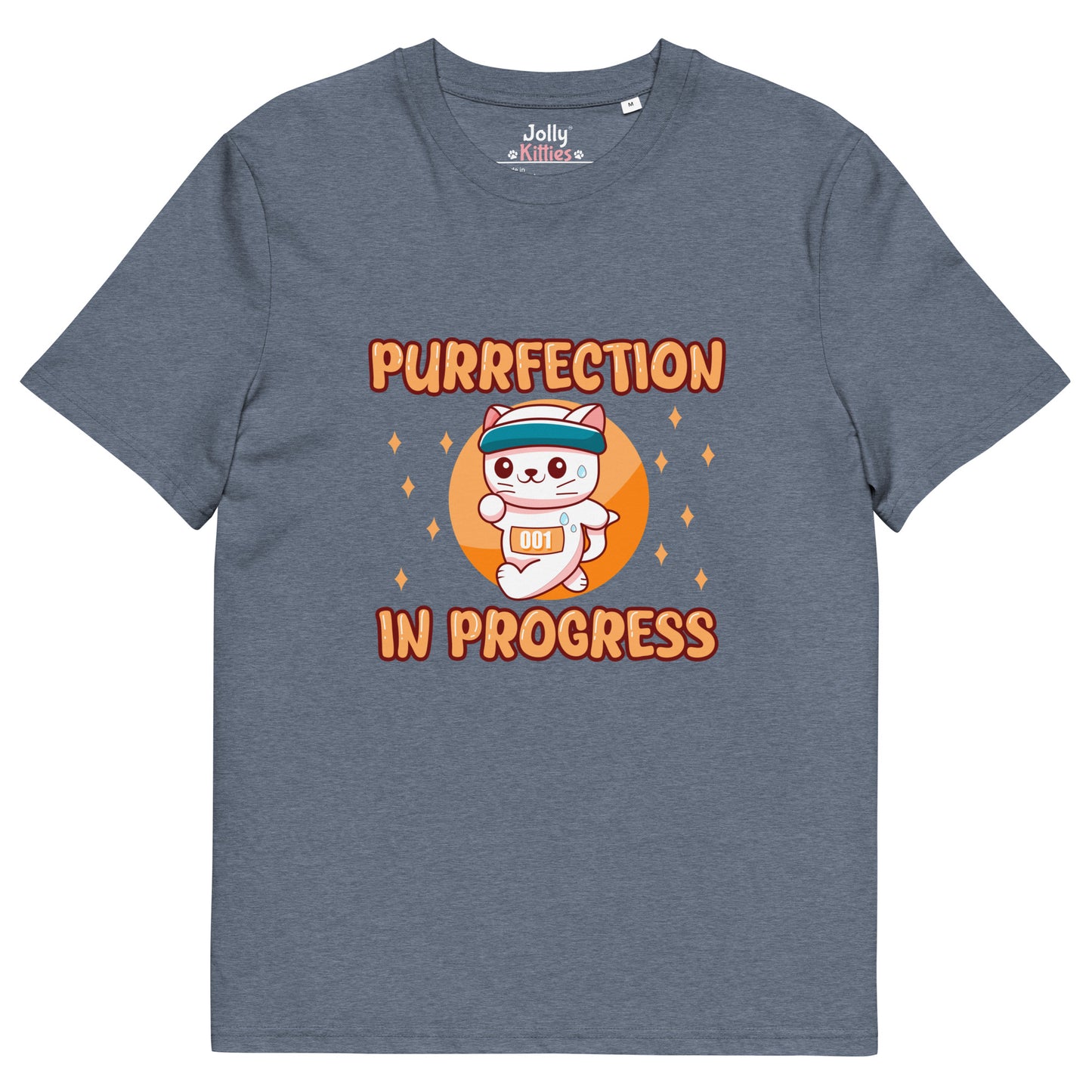 Funny Cat T-Shirt – Purrfection in Progress (Marathon Edition) - JollyKitties