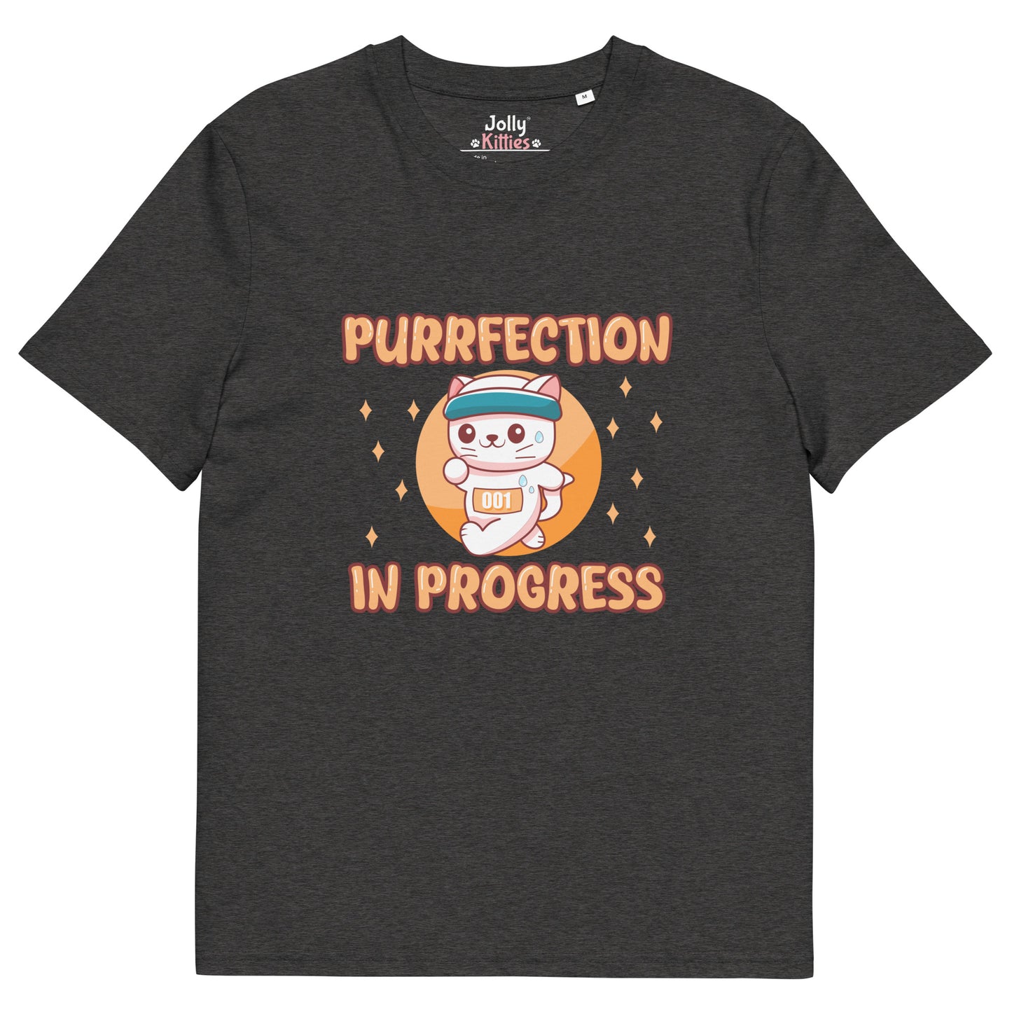 Funny Cat T-Shirt – Purrfection in Progress (Marathon Edition) - JollyKitties