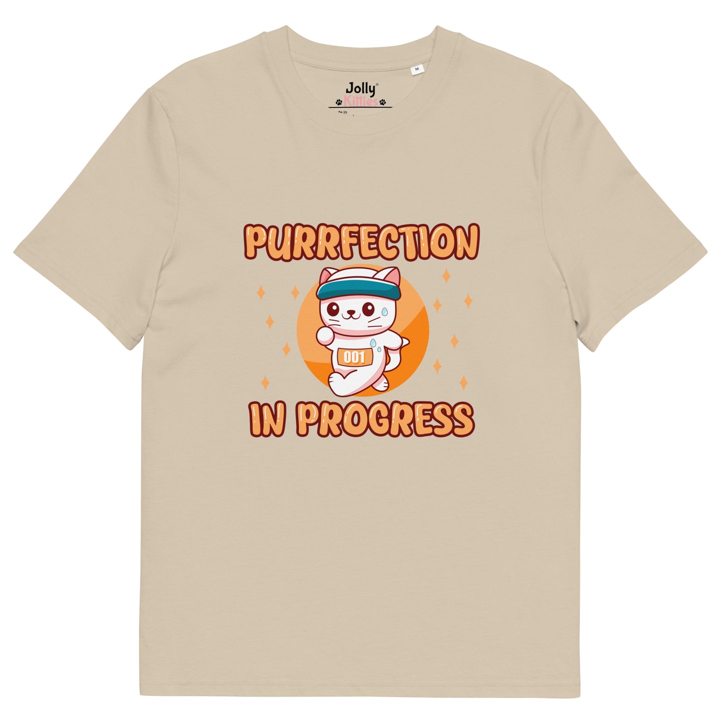 Funny Cat T-Shirt – Purrfection in Progress (Marathon Edition) - JollyKitties