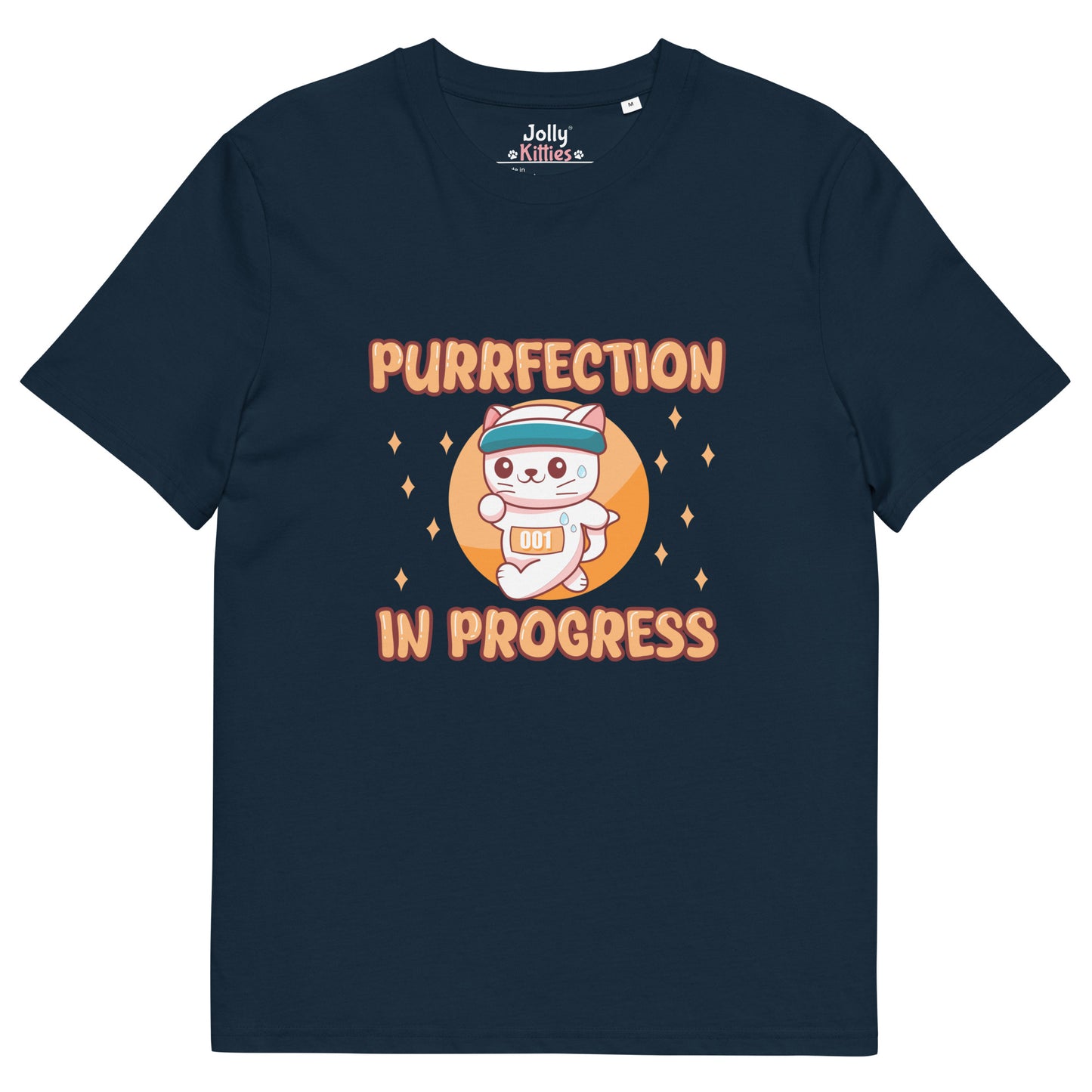 Funny Cat T-Shirt – Purrfection in Progress (Marathon Edition) - JollyKitties