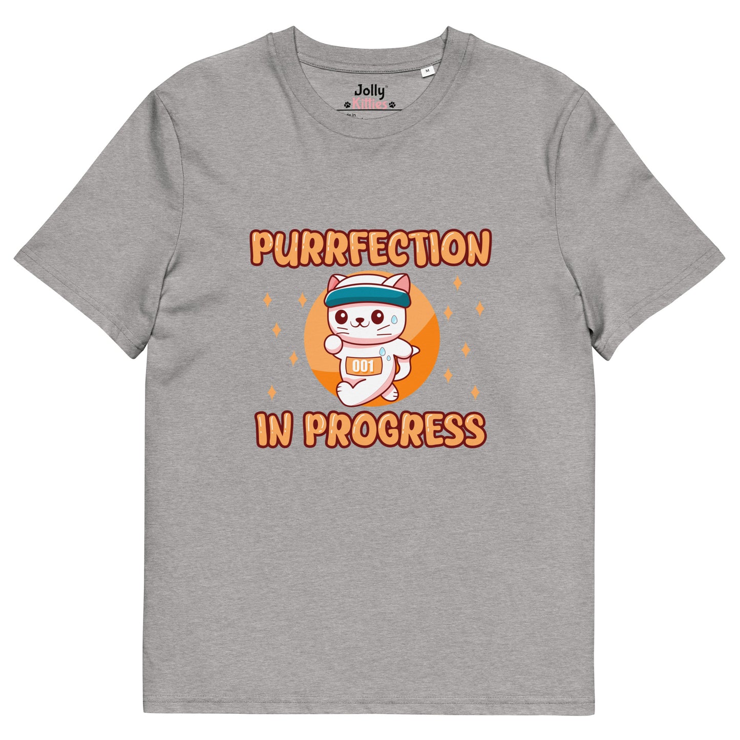 Funny Cat T-Shirt – Purrfection in Progress (Marathon Edition) - JollyKitties