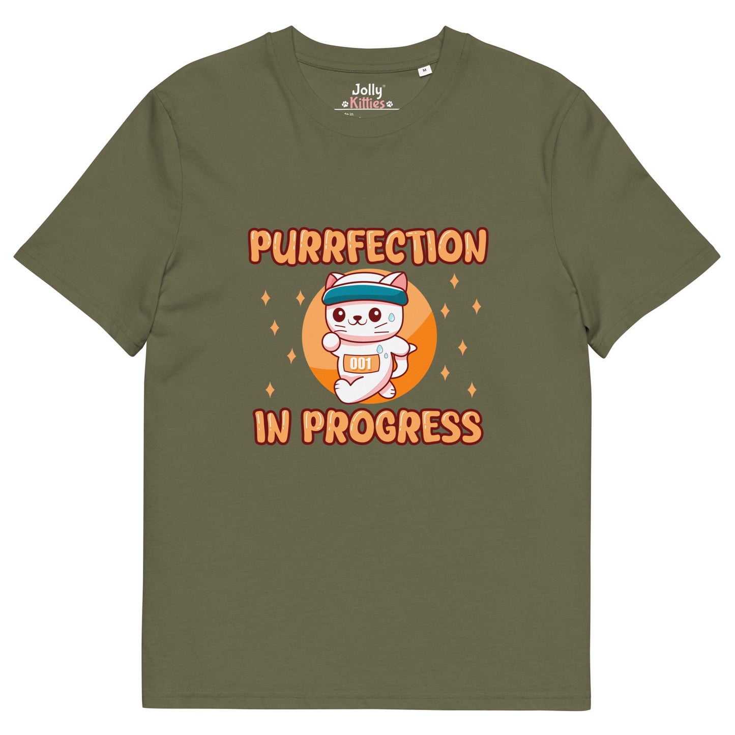 Funny Cat T-Shirt – Purrfection in Progress (Marathon Edition) - JollyKitties