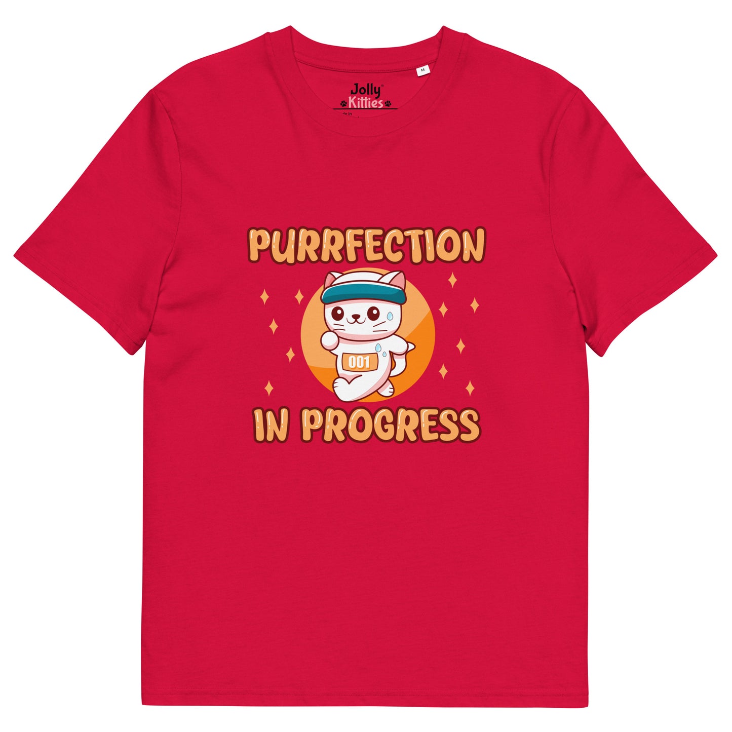Funny Cat T-Shirt – Purrfection in Progress (Marathon Edition) - JollyKitties