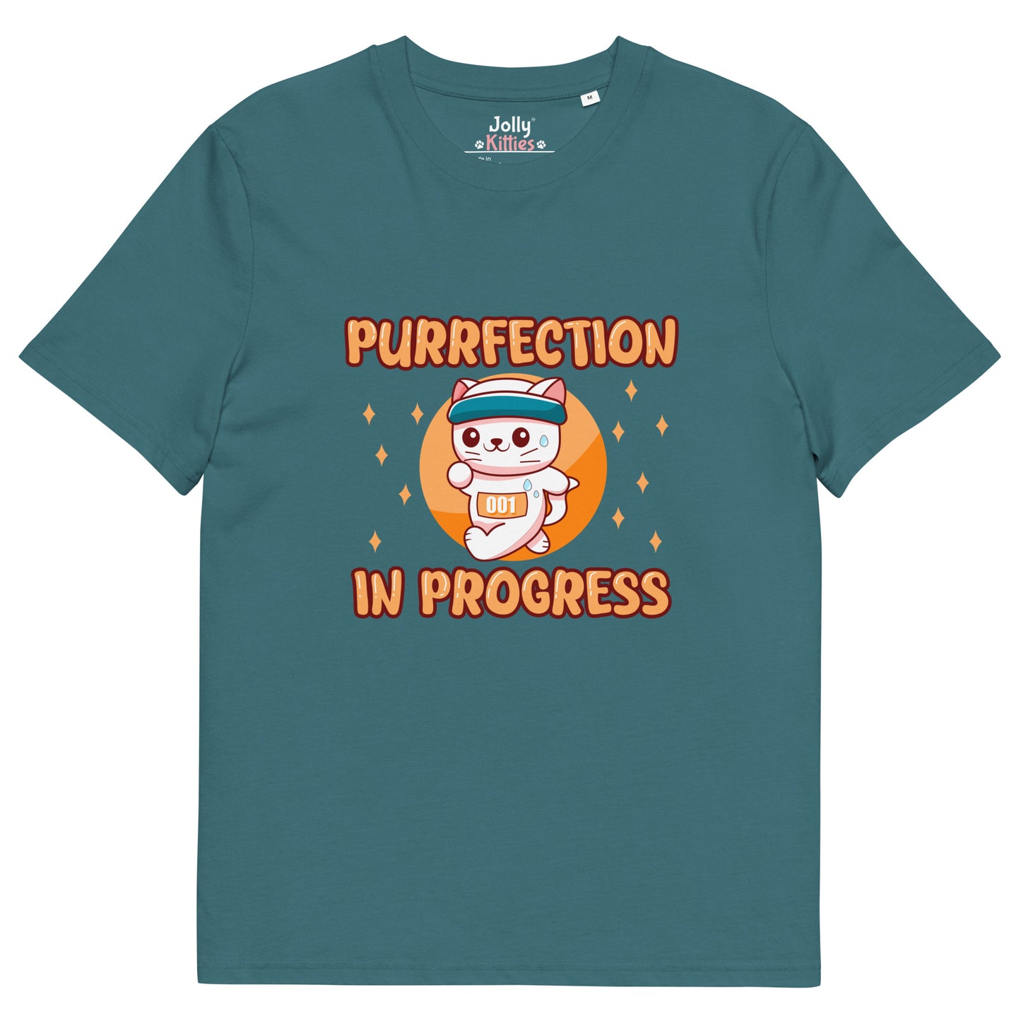 Funny Cat T-Shirt – Purrfection in Progress (Marathon Edition) - JollyKitties