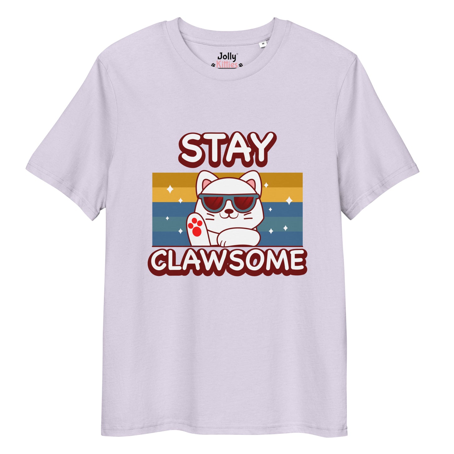 Funny Cat T-Shirt – Stay Clawsome - JollyKitties
